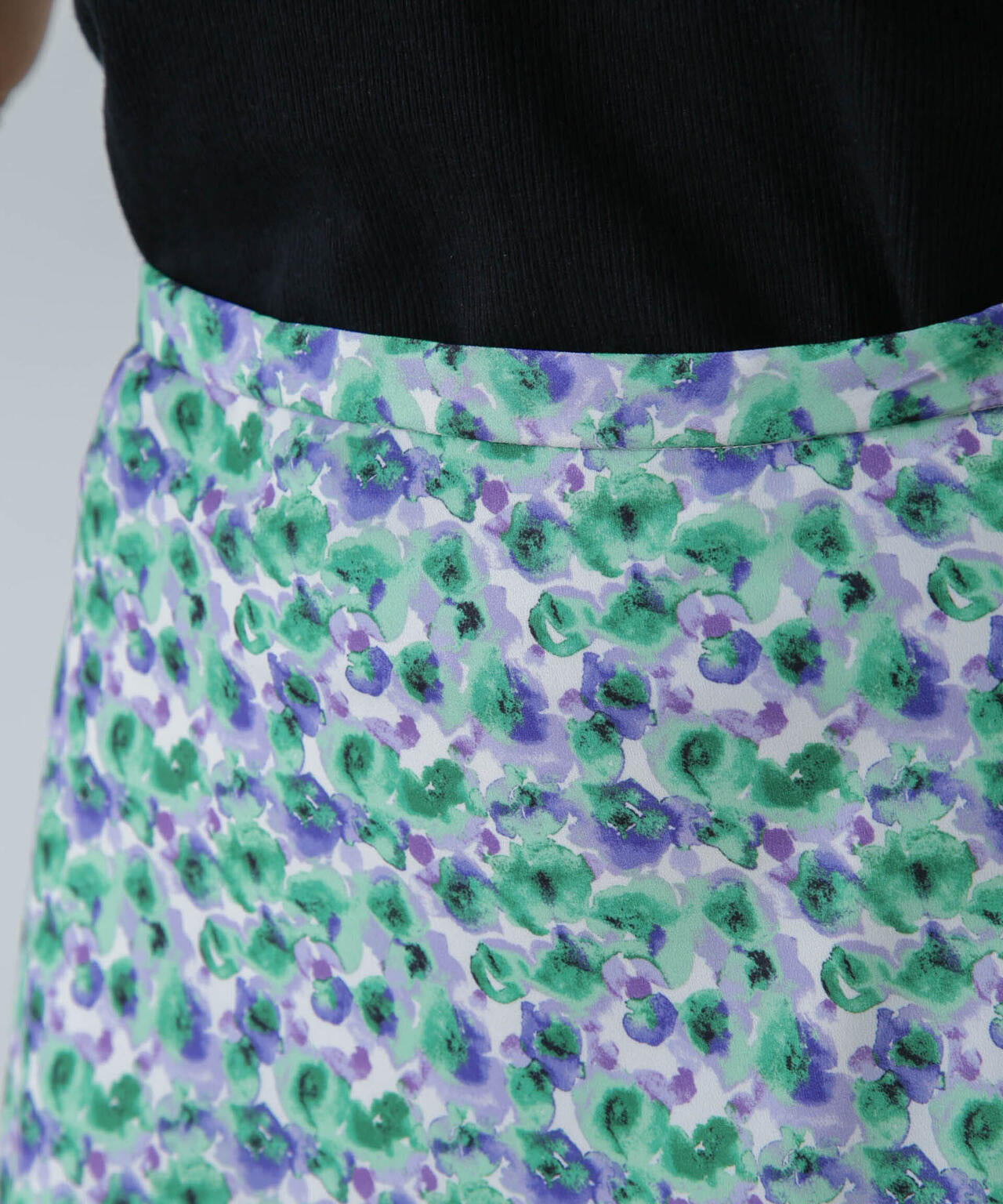 ボカシプリントロングスカート 6694130321