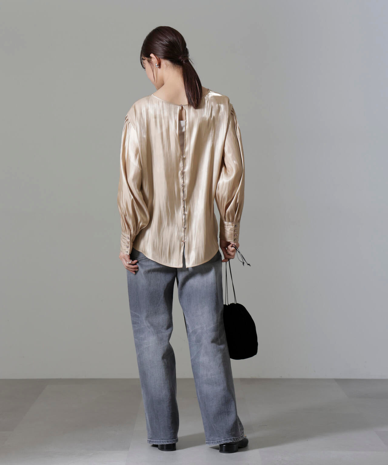 ブライトシアーギャザーブラウス 6694220305