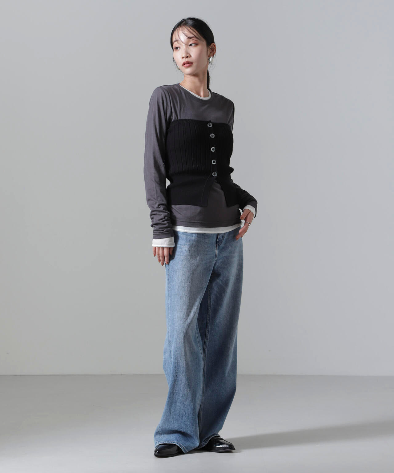 2WAYリブニットベアトップビスチェ 6694222311