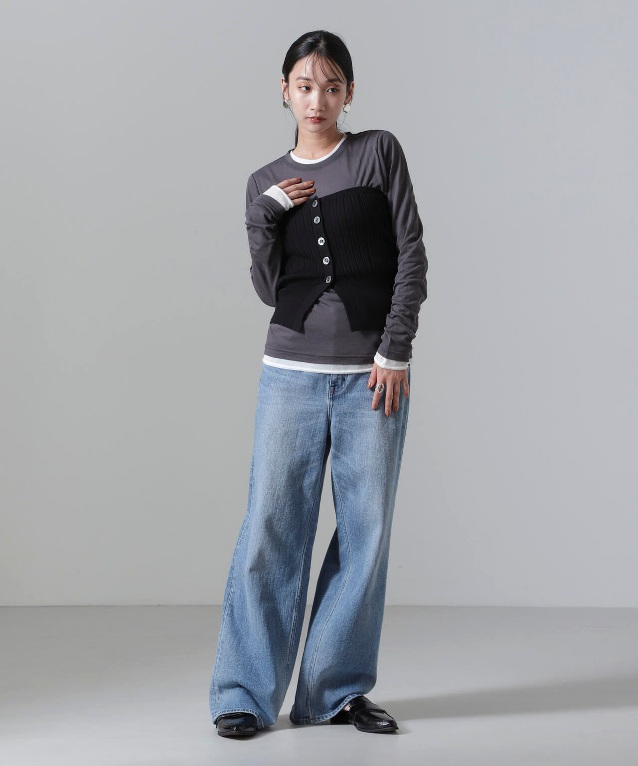 2WAYリブニットベアトップビスチェ 6694222311