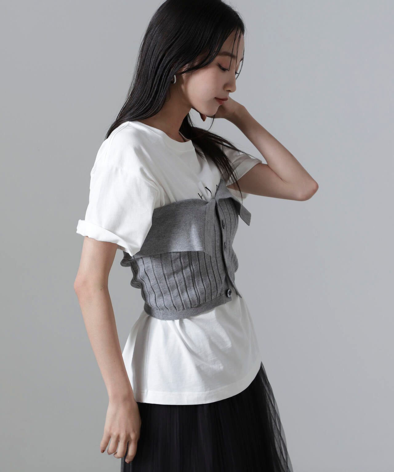 2WAYリブニットベアトップビスチェ 6694222311