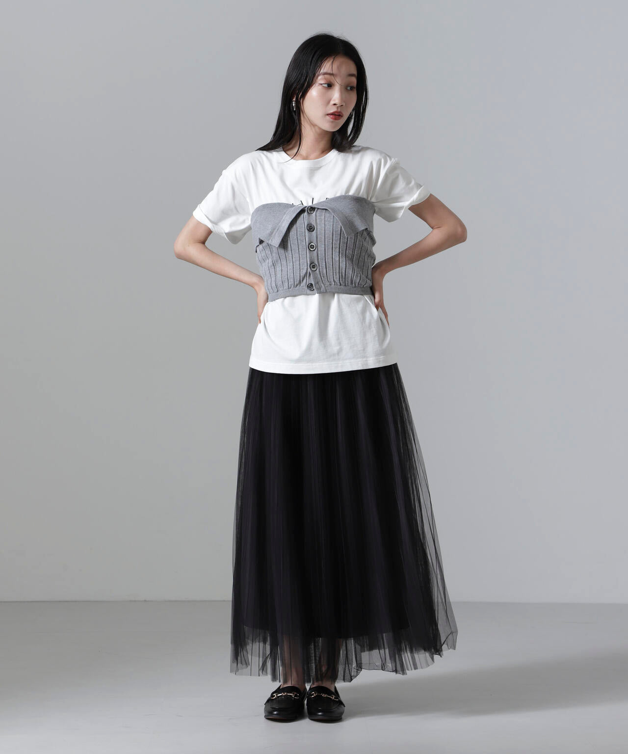 2WAYリブニットベアトップビスチェ 6694222311