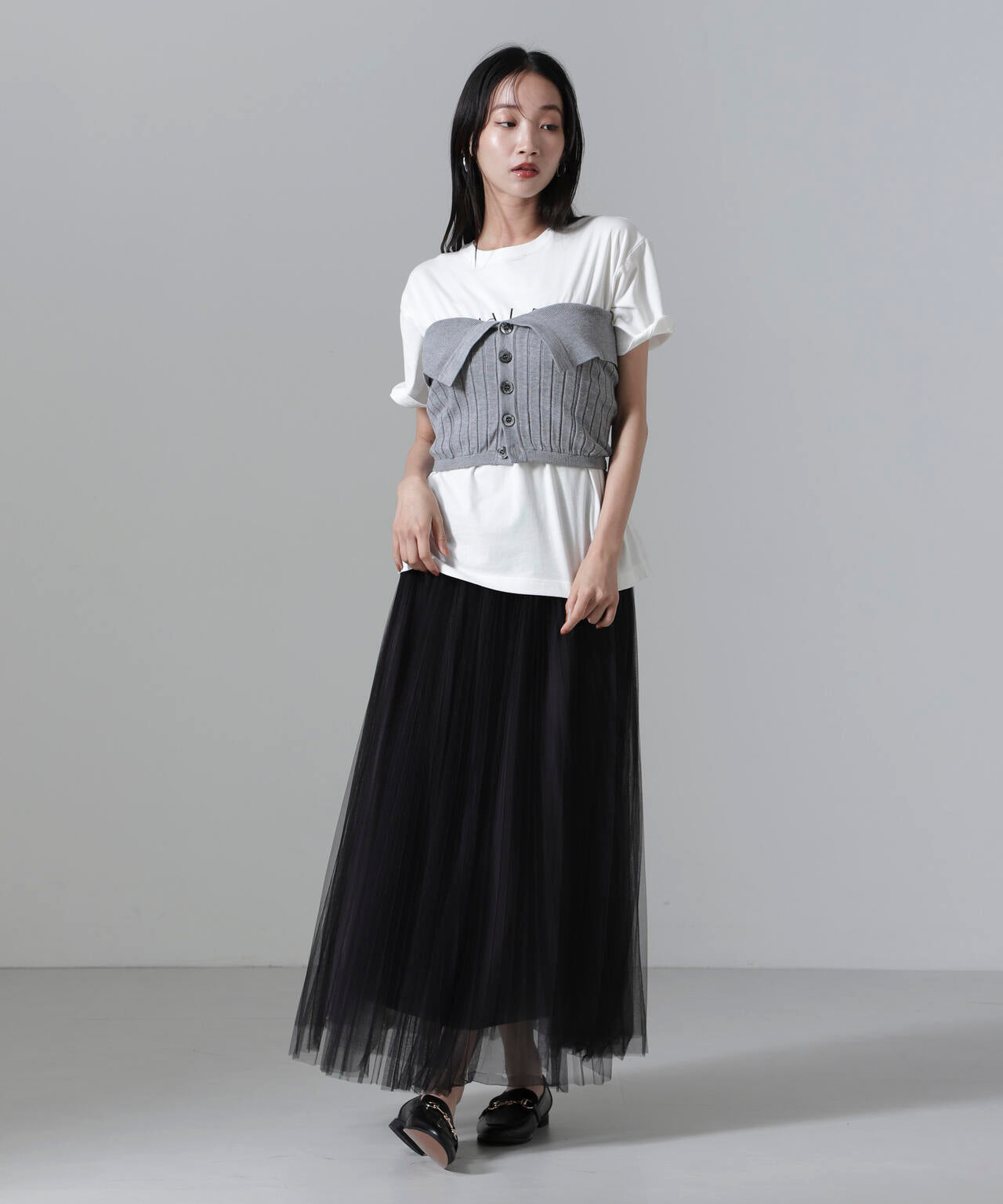 2WAYリブニットベアトップビスチェ 6694222311