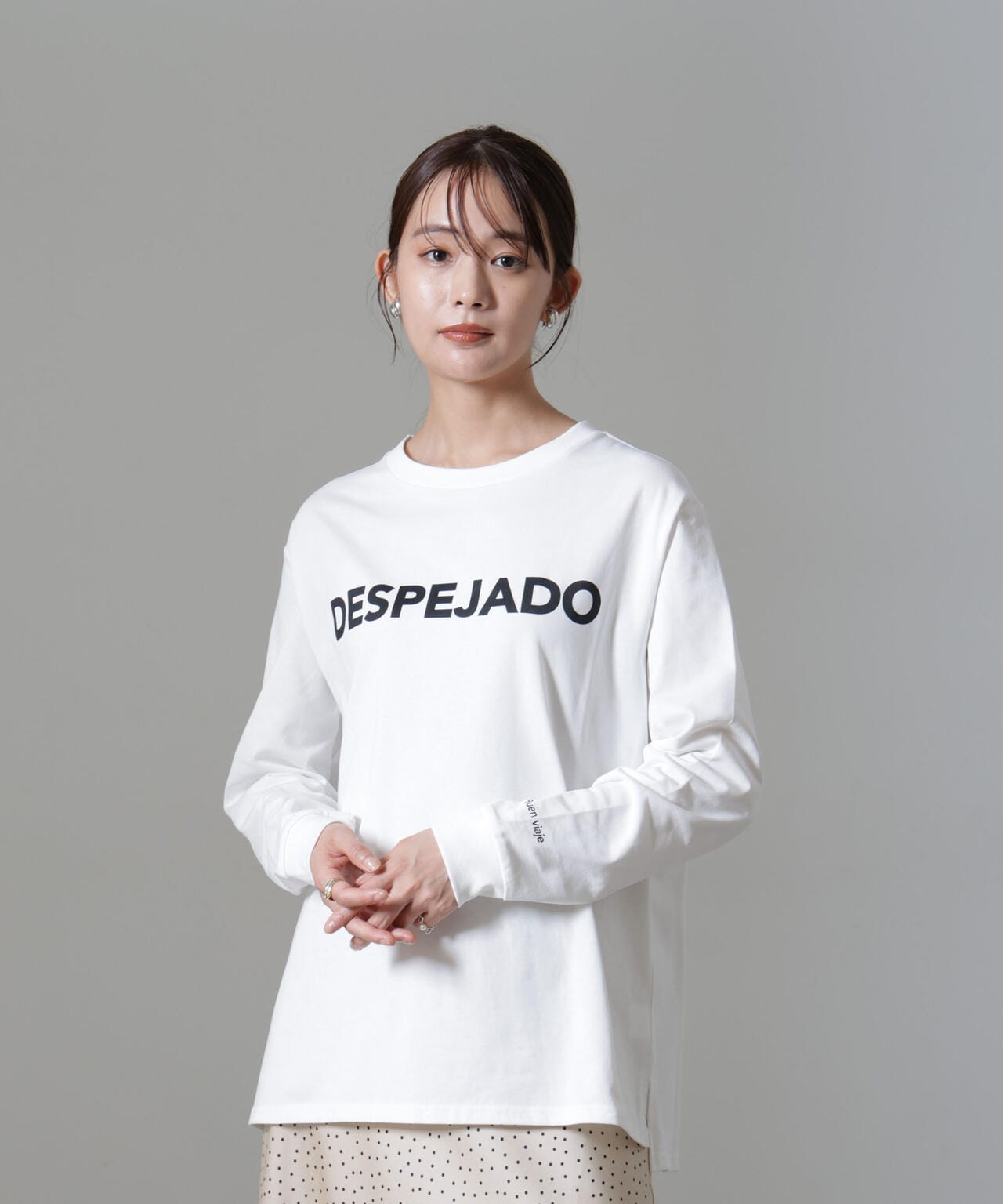 レタードロゴプリントロングスリーブTシャツ 6694223307
