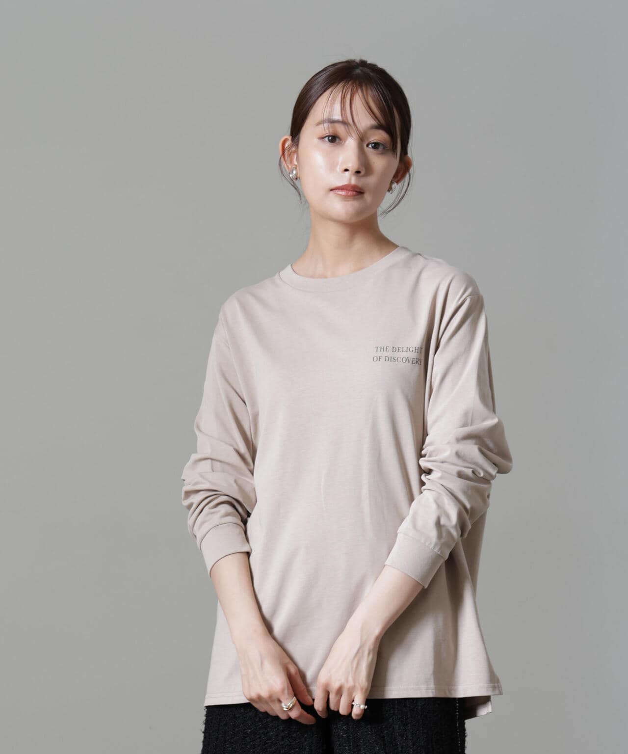 レタードロゴプリントロングスリーブTシャツ 6694223307