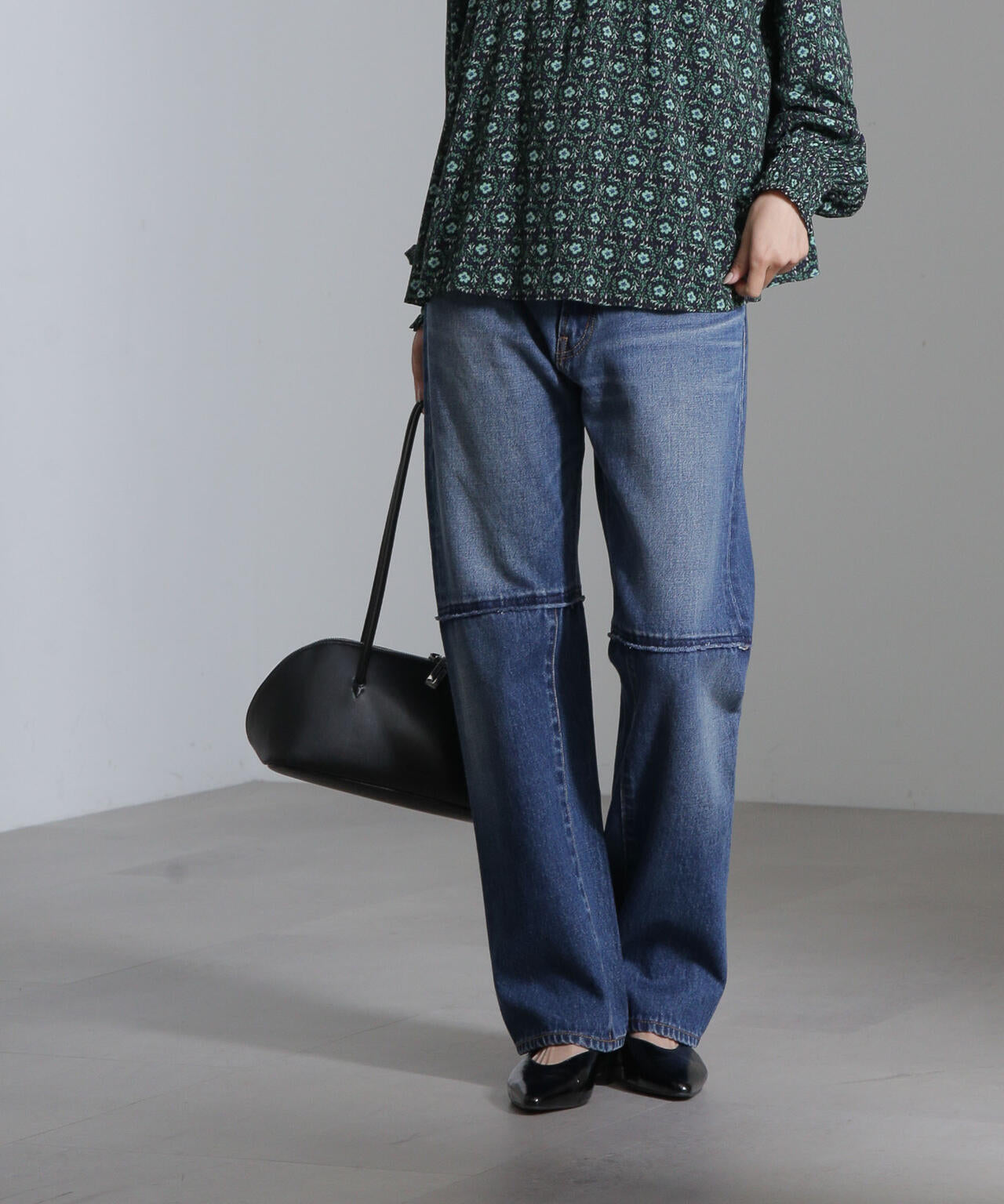 リメイク風ワイドストレートパンツ 6694227317