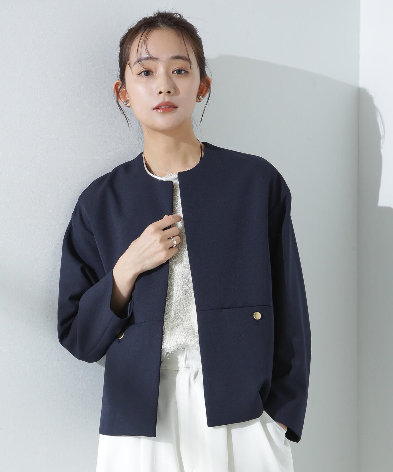 デイリーファンクション ノーカラージャケット(セットアップ可) 6695116303