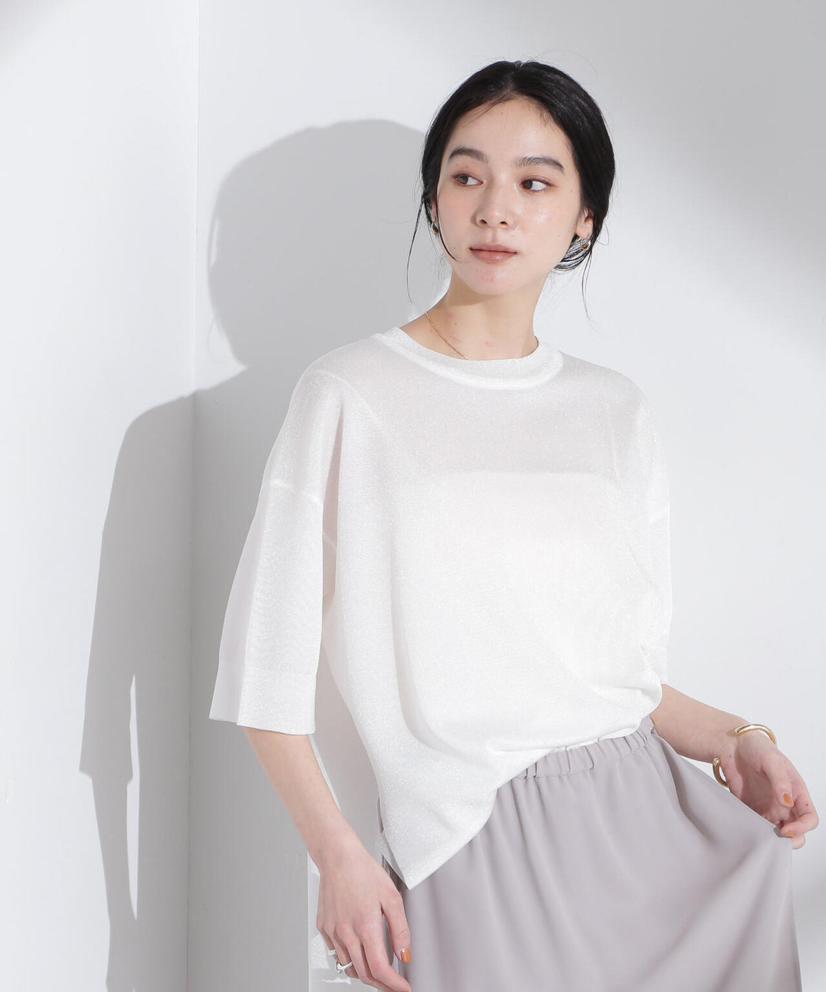 オーロララメシアースムースニットTシャツ 6695122312
