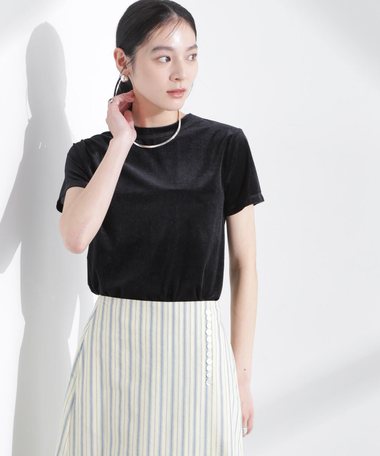 シアーベロアコンパクトTシャツ 6695124309