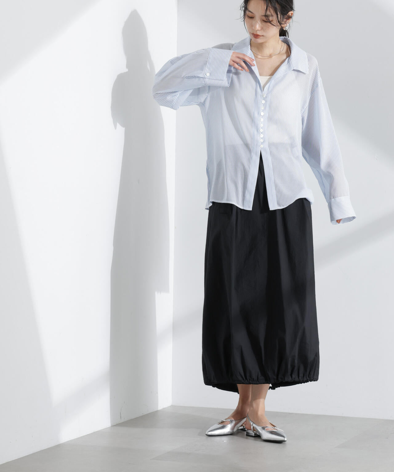 ナイロンワッシャードロストロングスカート 6695130310