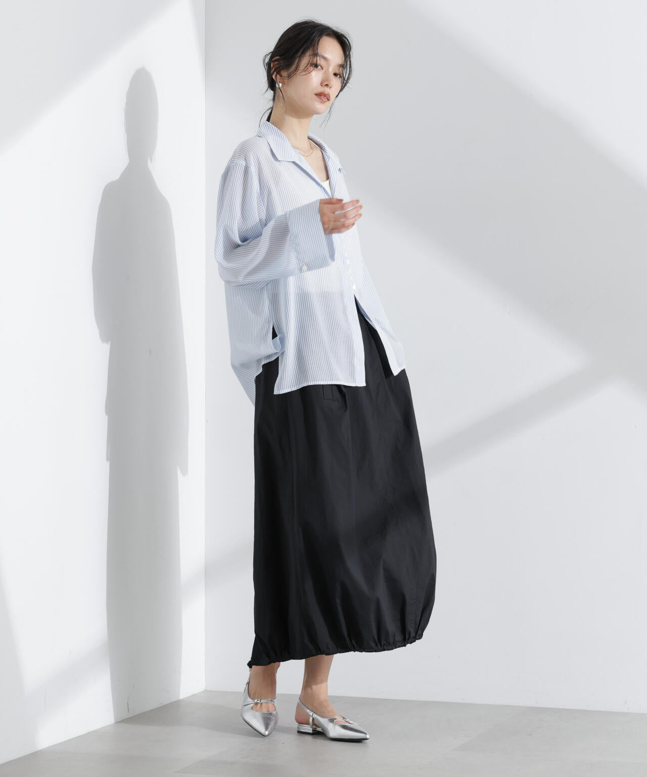 ナイロンワッシャードロストロングスカート 6695130310