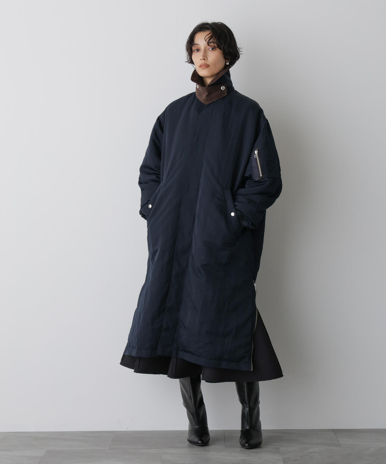 「STEVELOUR」「西川ダウン(R)」ミリタリーロングコート 6695214305