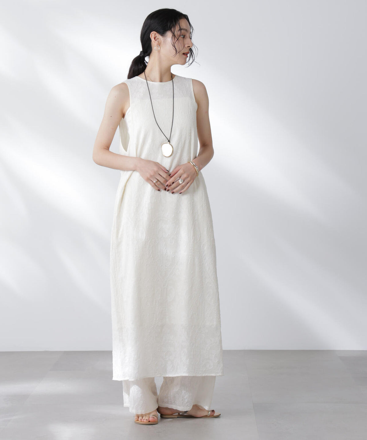 made in india カットワークジャカードワンピース(セットアップ可) 6695219300
