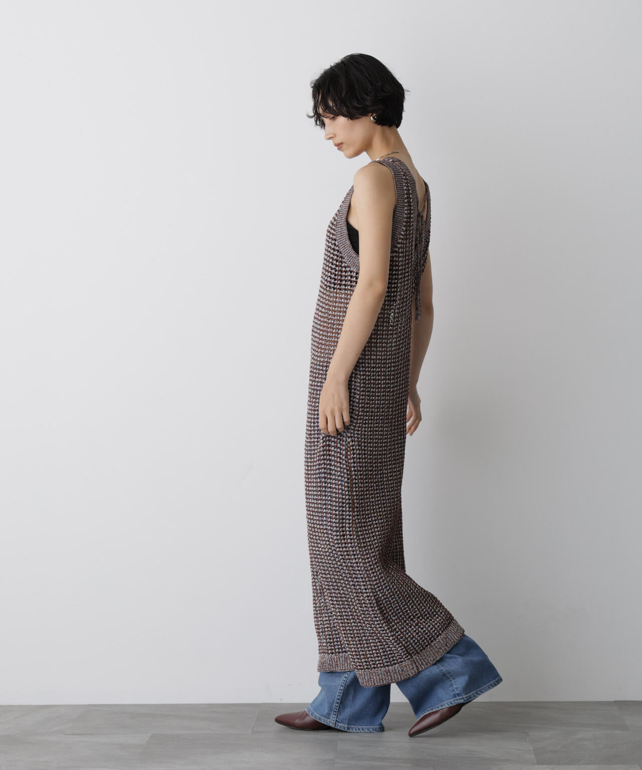 「STEVELOUR」シャイニーレースニットワンピース 6695222328
