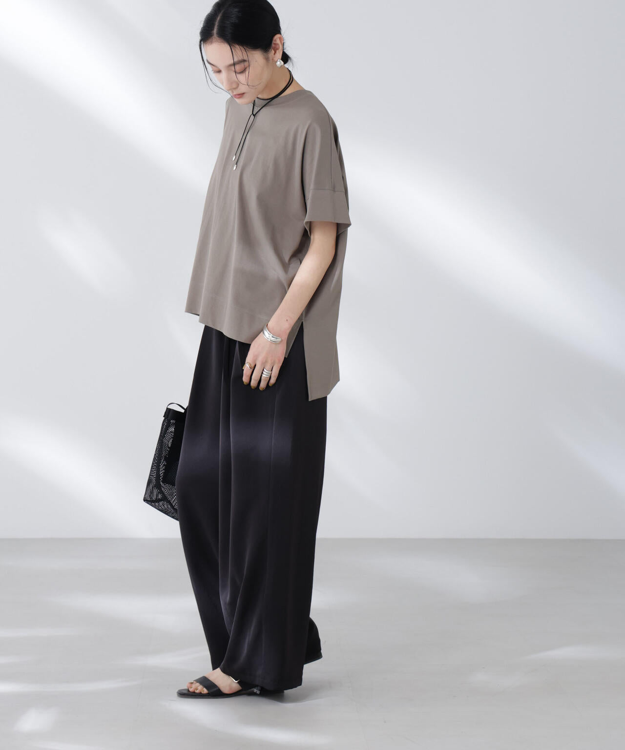 NANOFINE強撚コットンワイドTシャツ 6695224304