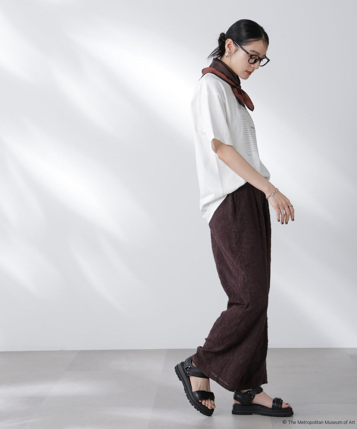 made in india カットワークジャカードパンツ(セットアップ可) 6695227300
