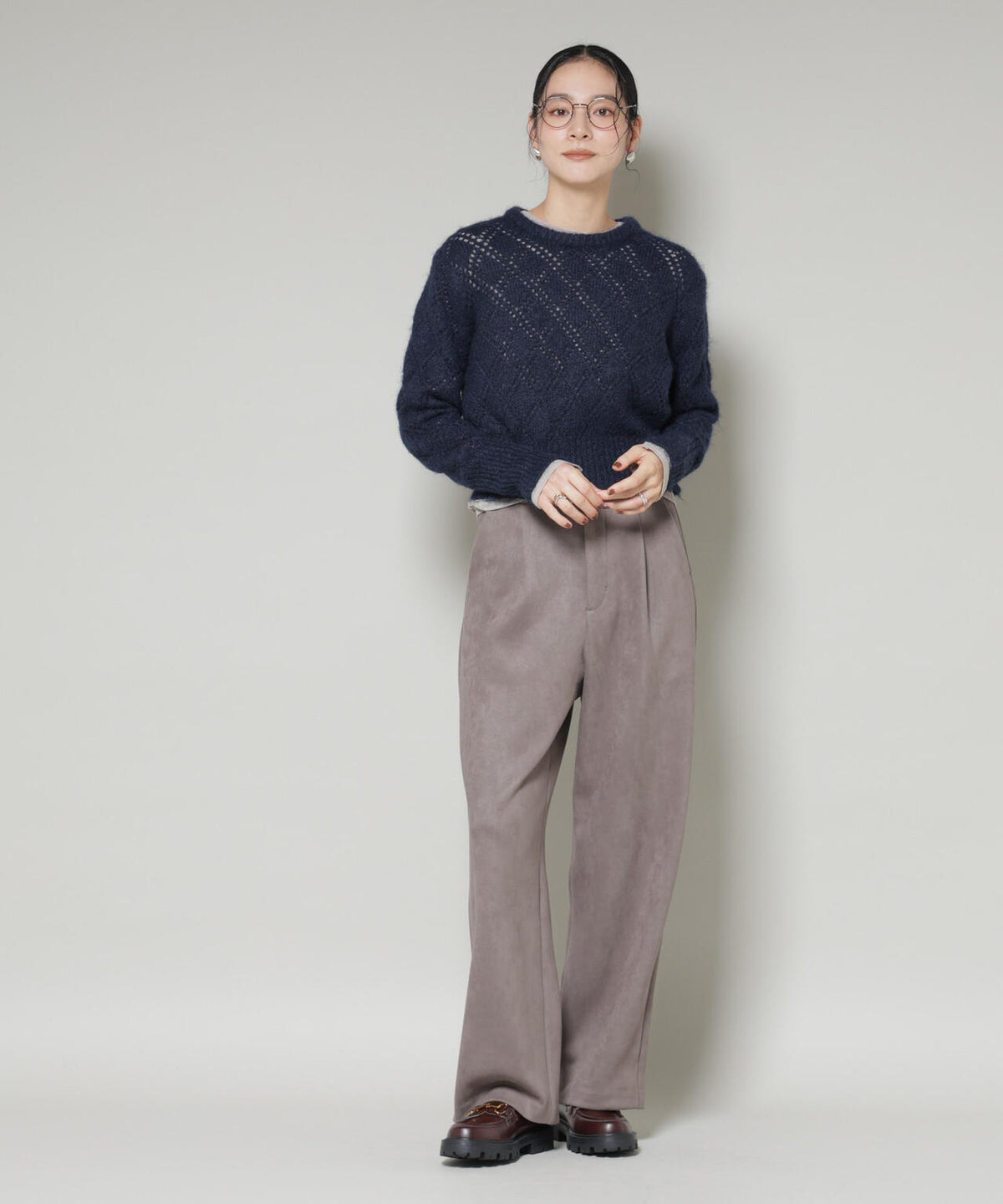 フェイクスエードタックパンツ 6695227322