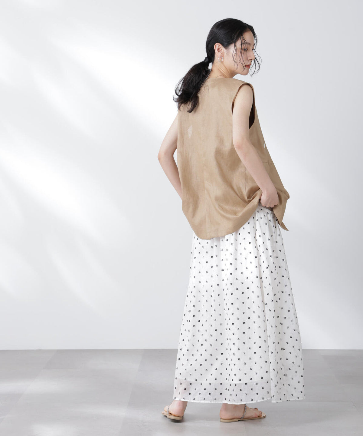 made in india コットンフロッキーフラワースカート 6695230300