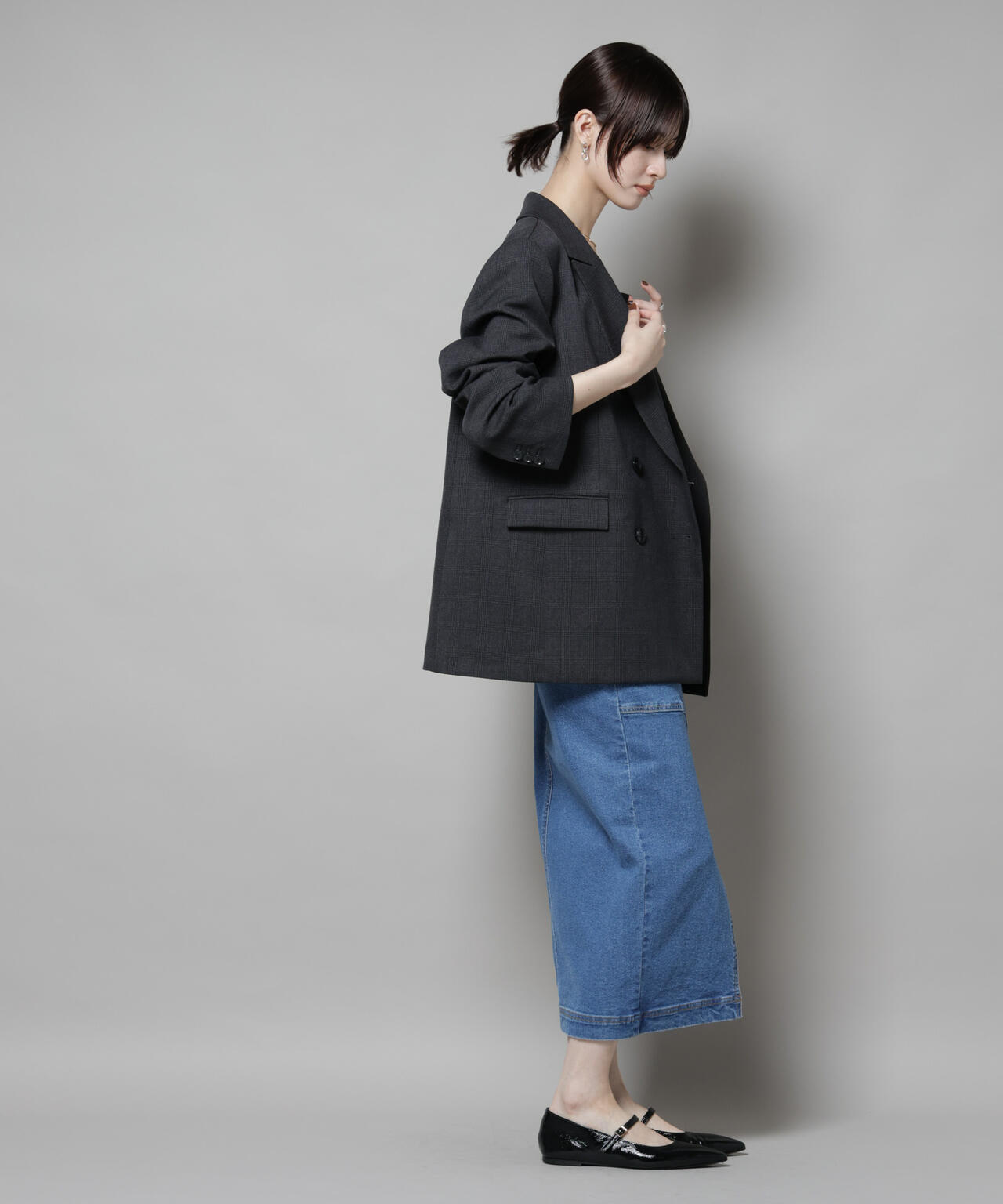 ラップペンシルデニムスカート 6695230305