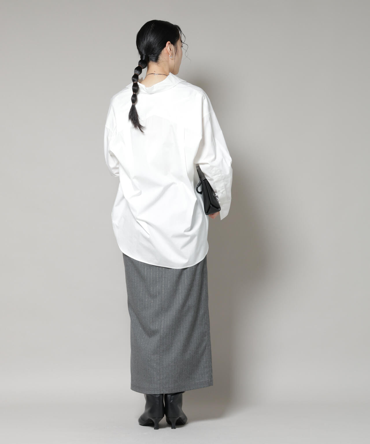 ラメストライプスーチングIラインスカート 6695230313