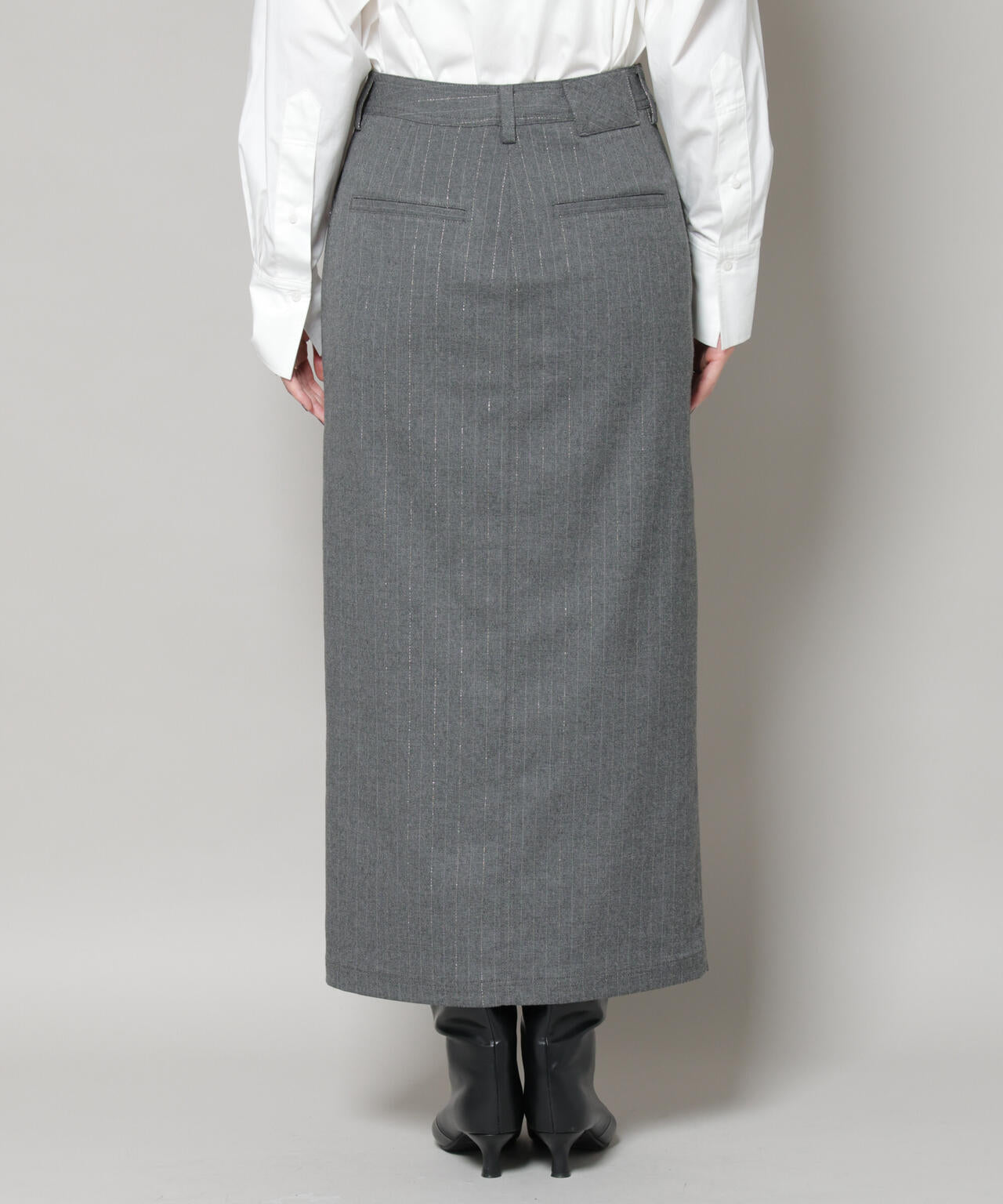 ラメストライプスーチングIラインスカート 6695230313