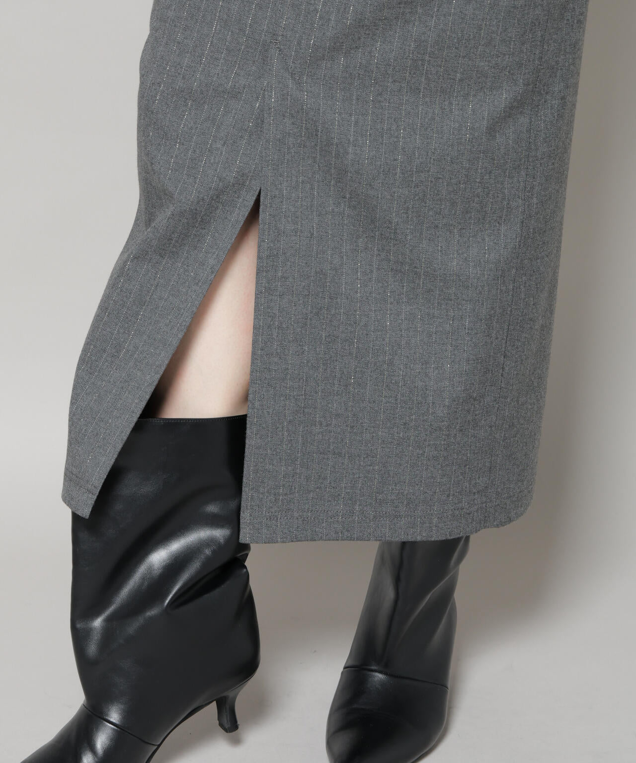 ラメストライプスーチングIラインスカート 6695230313