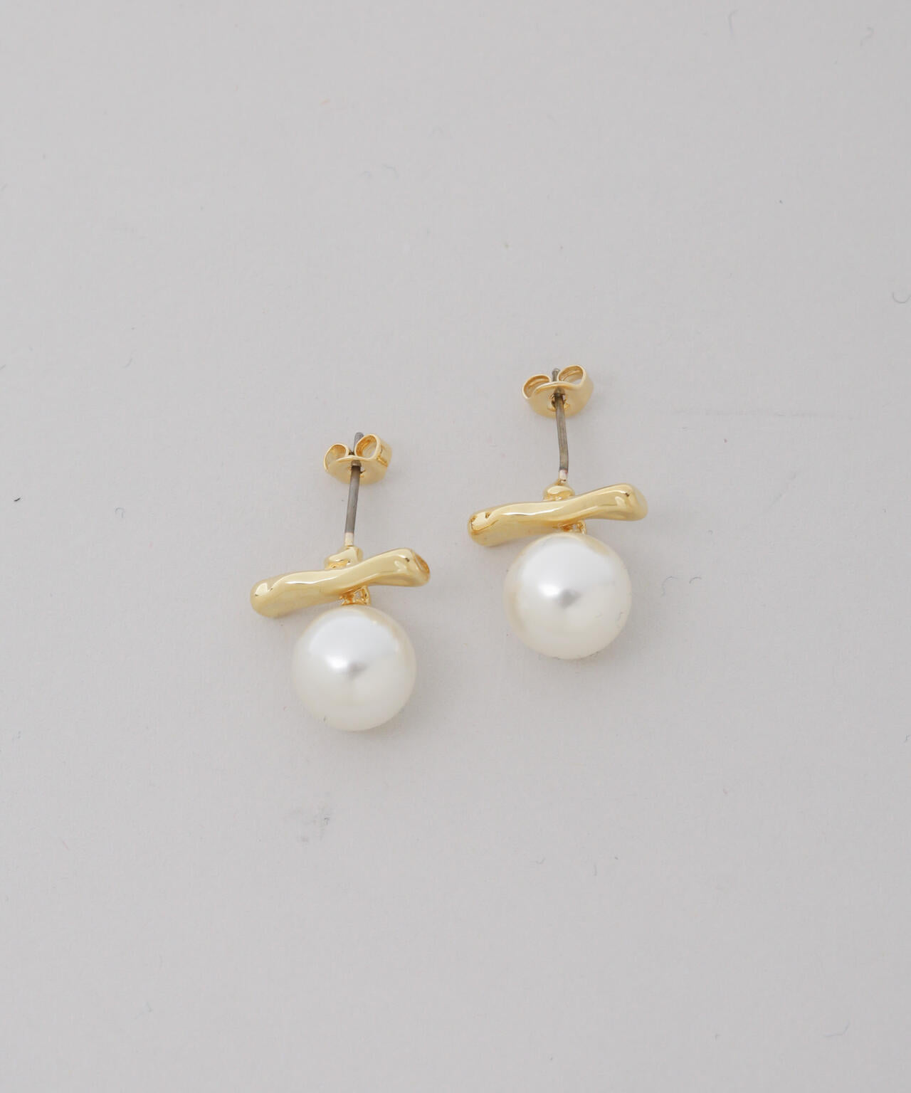 バー&イミテーションパールピアス 6695245300