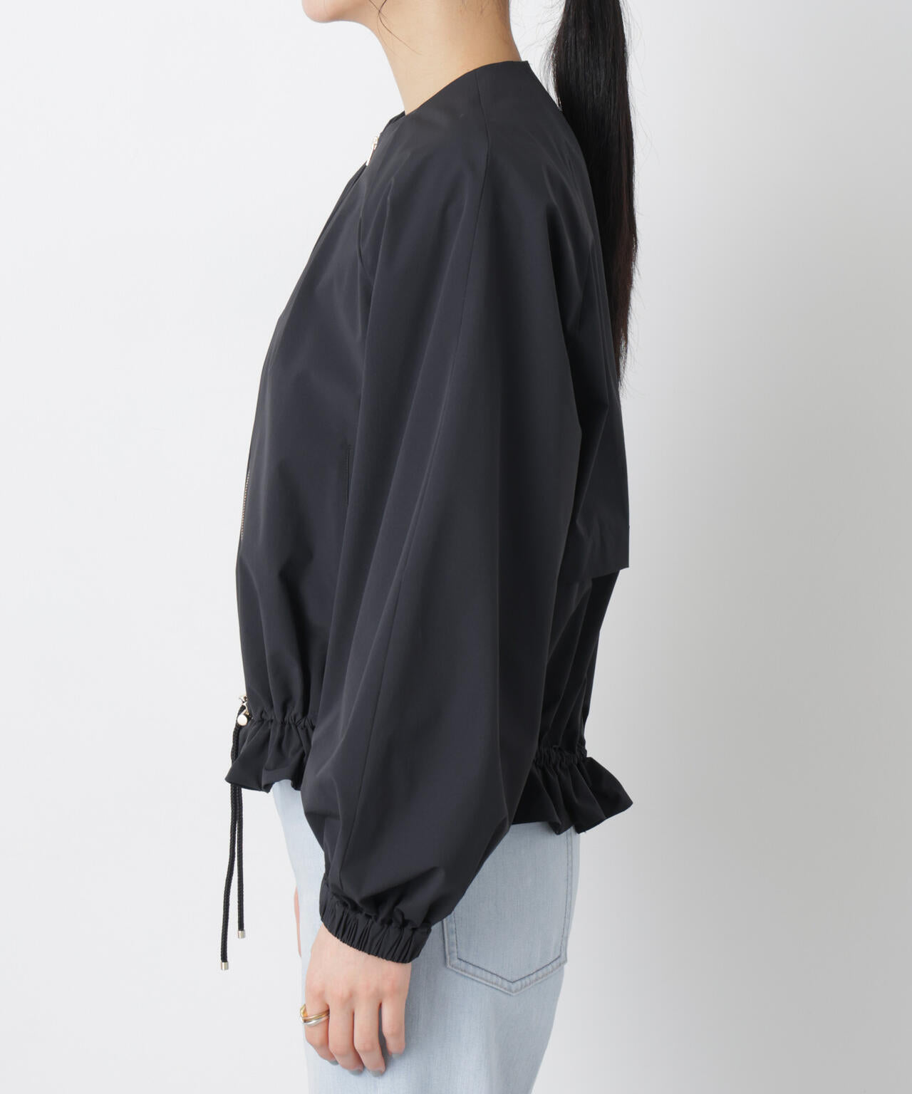 ノーカラードロストタックブルゾン 6696112303