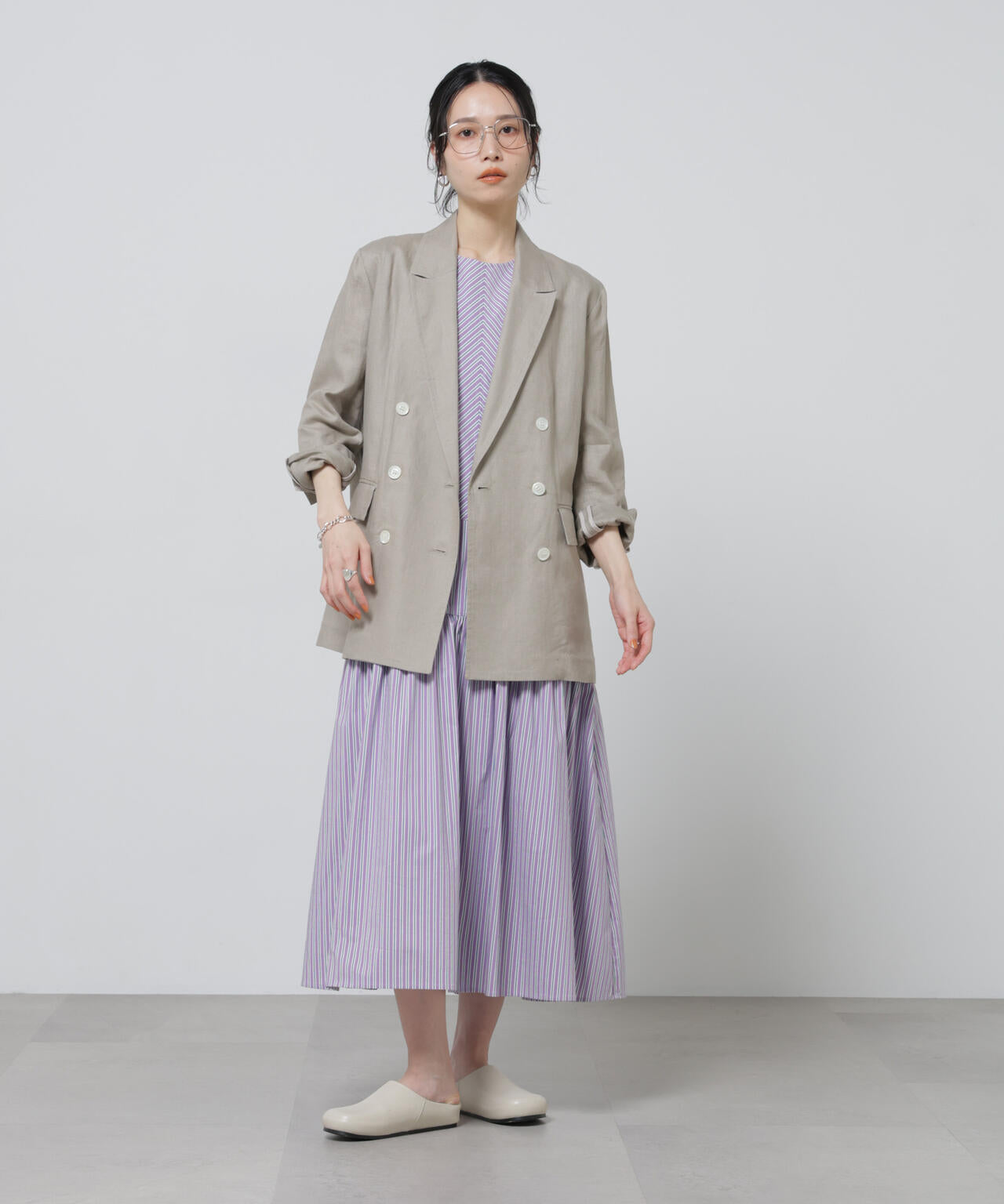 European Flax ダブル6Bジャケット(セットアップ可) 6696116307