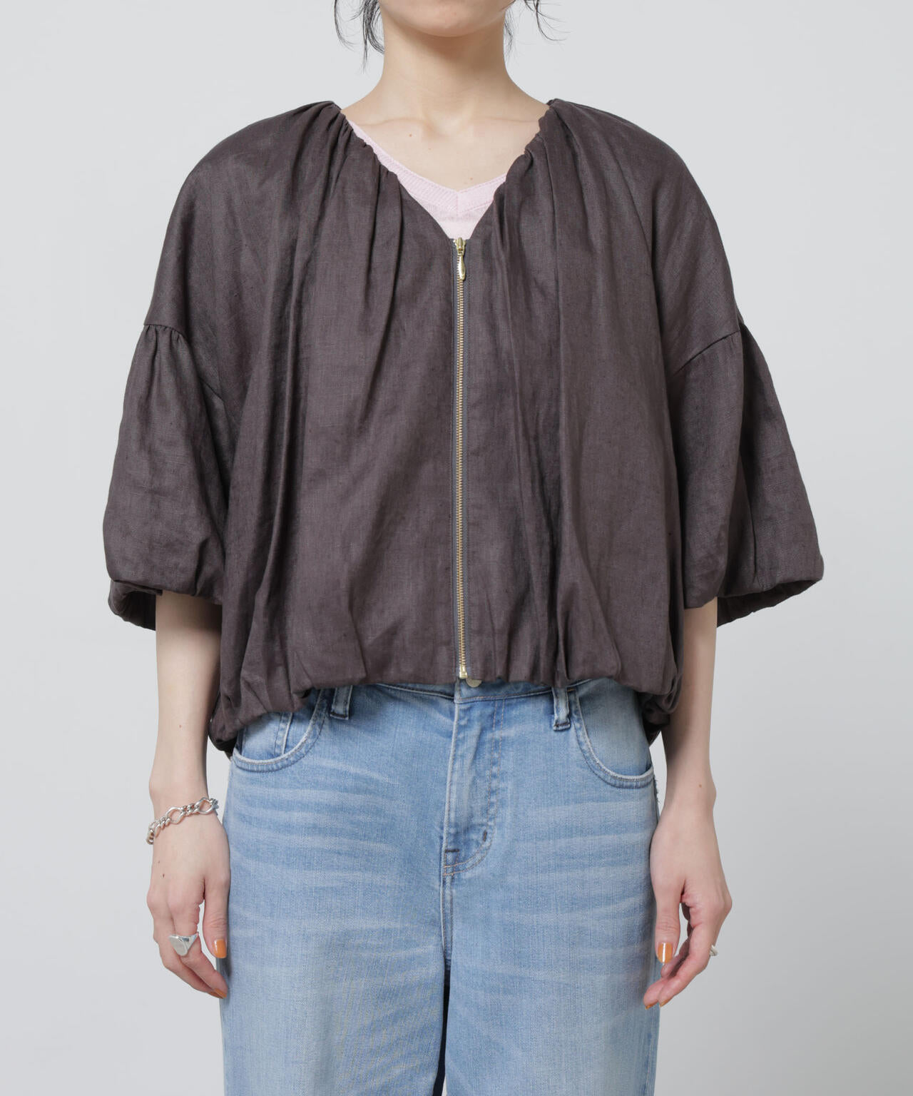 European Flax ギャザーバルーンブルゾン(セットアップ可) 6696116308