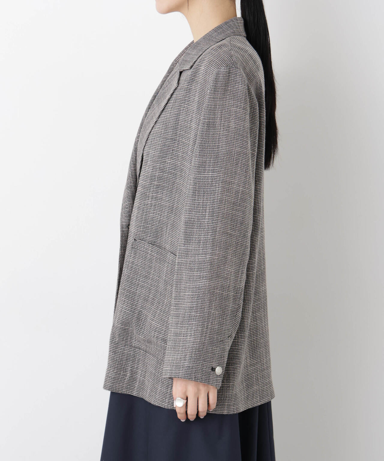 カラミ織りダブルジャケット(セットアップ可) 6696116313