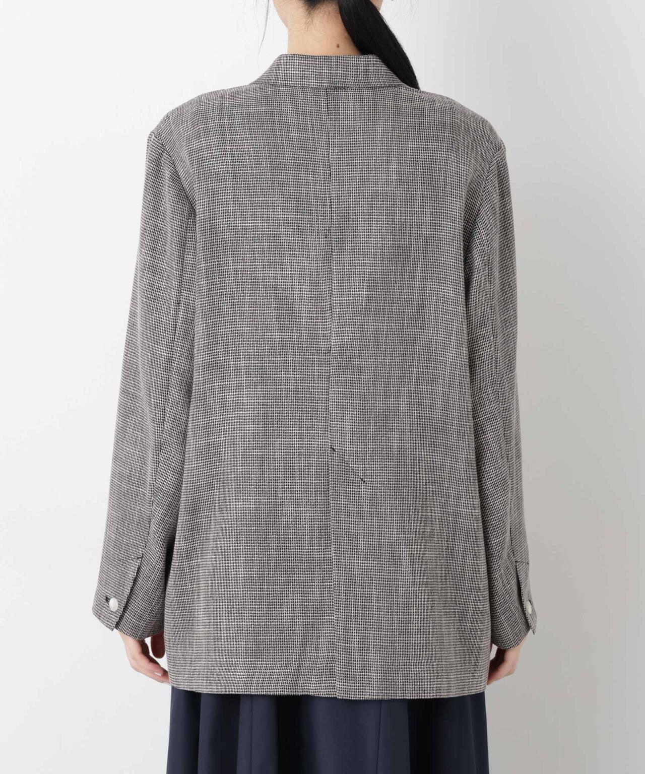 カラミ織りダブルジャケット(セットアップ可) 6696116313