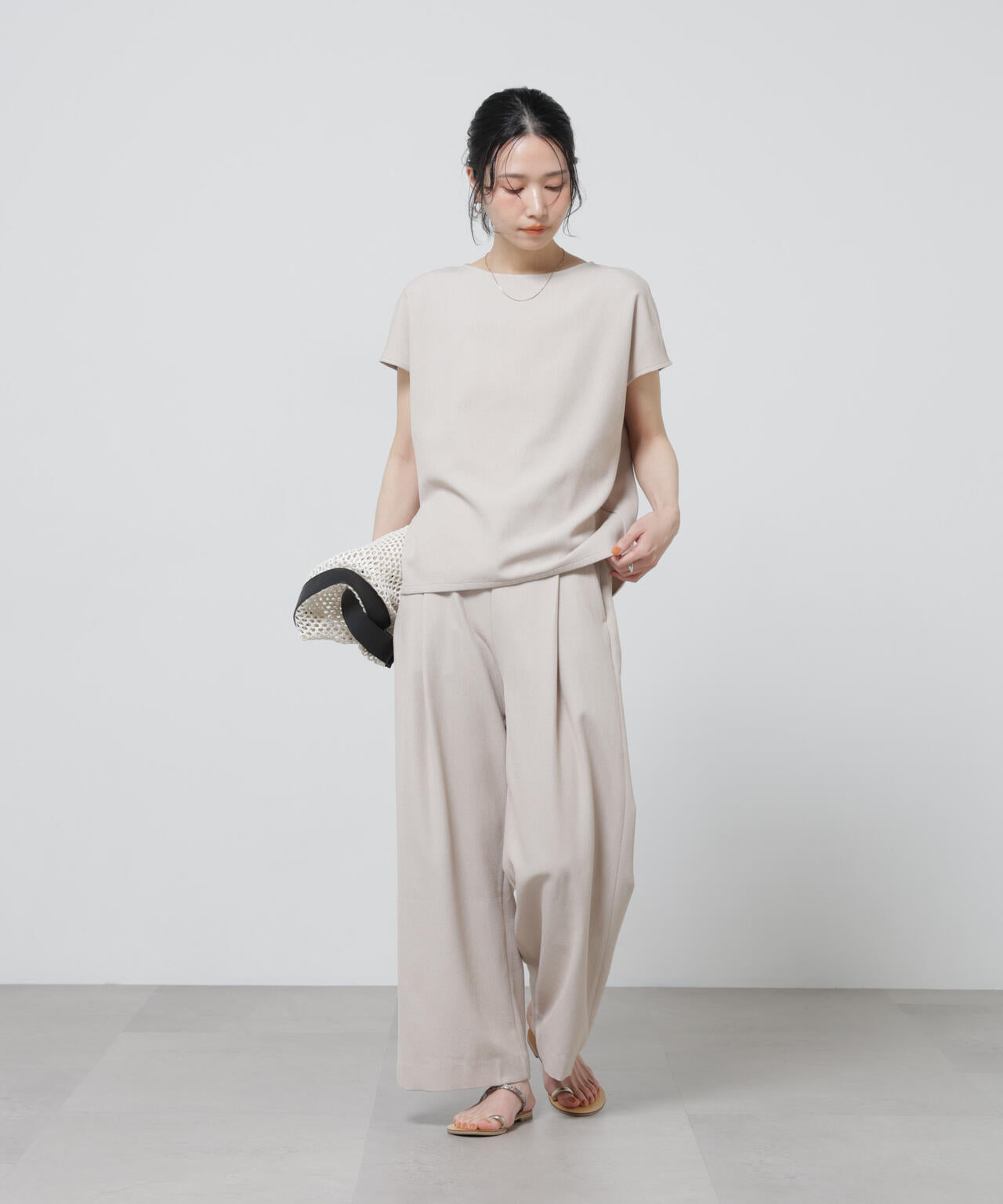 「Meaningful Continuity」coveross(R)EOSブッチャーノースリブラウス×パンツセットアップ 6696119307