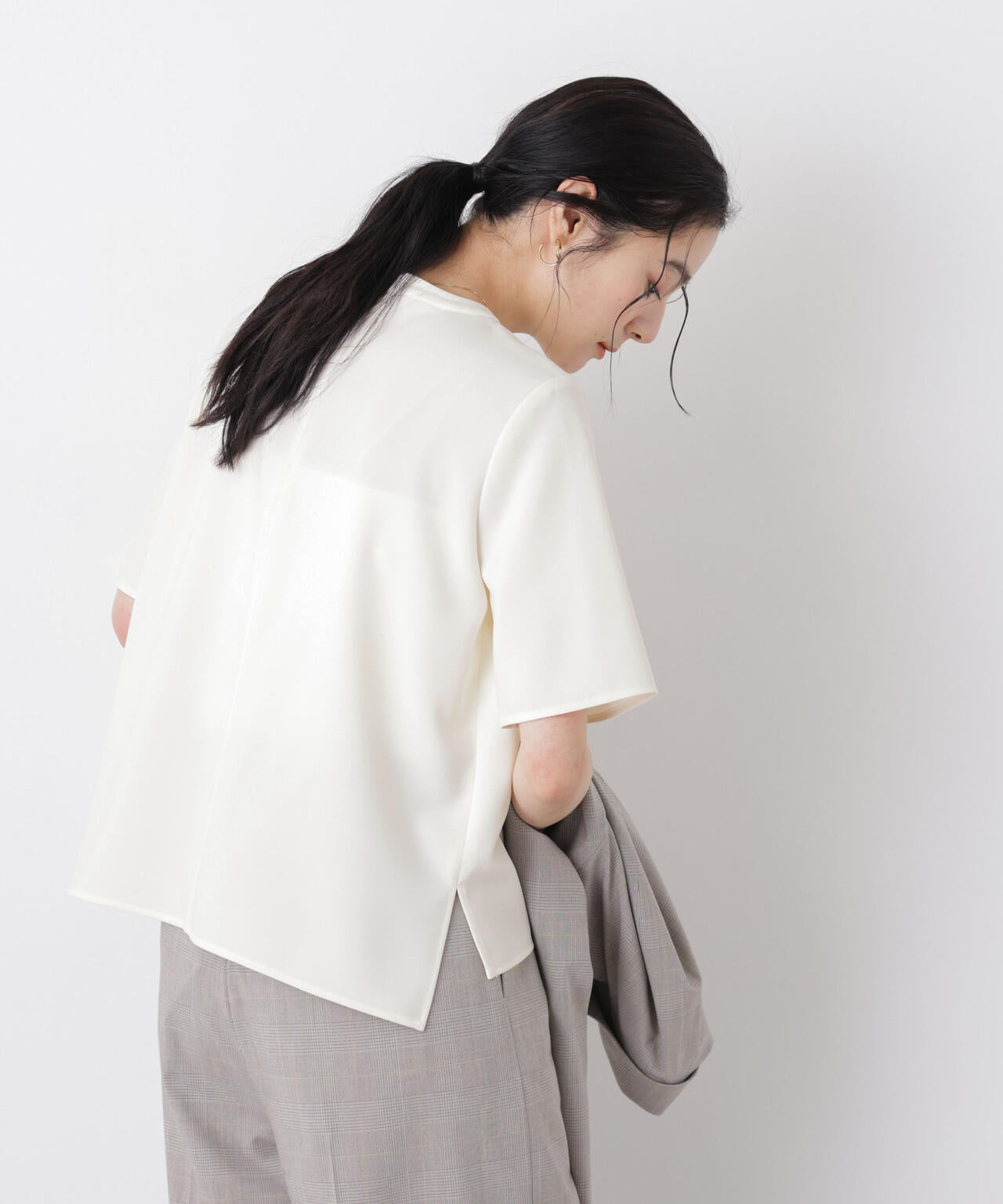 DressT/クルーネックハーフスリーブブラウス 6696121302