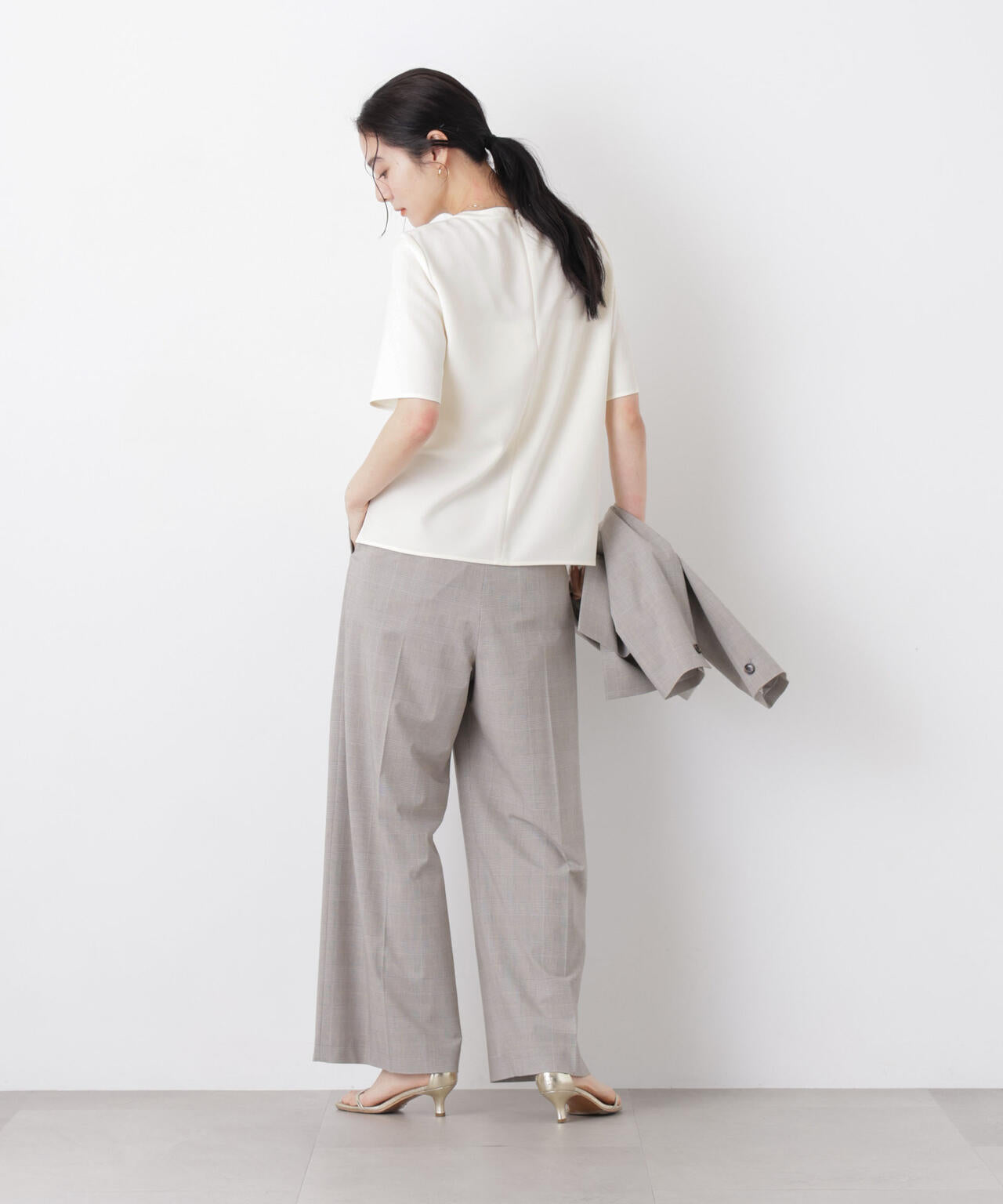 DressT/クルーネックハーフスリーブブラウス 6696121302