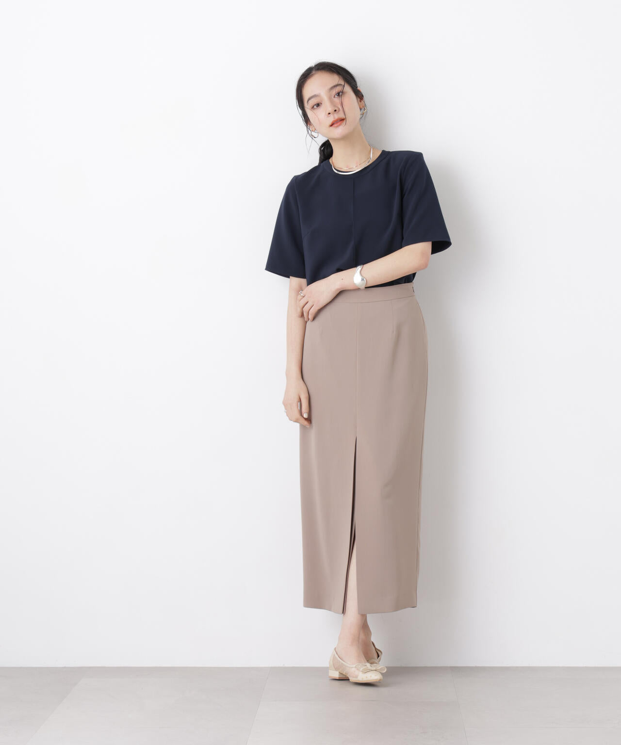 DressT/クルーネックハーフスリーブブラウス 6696121302