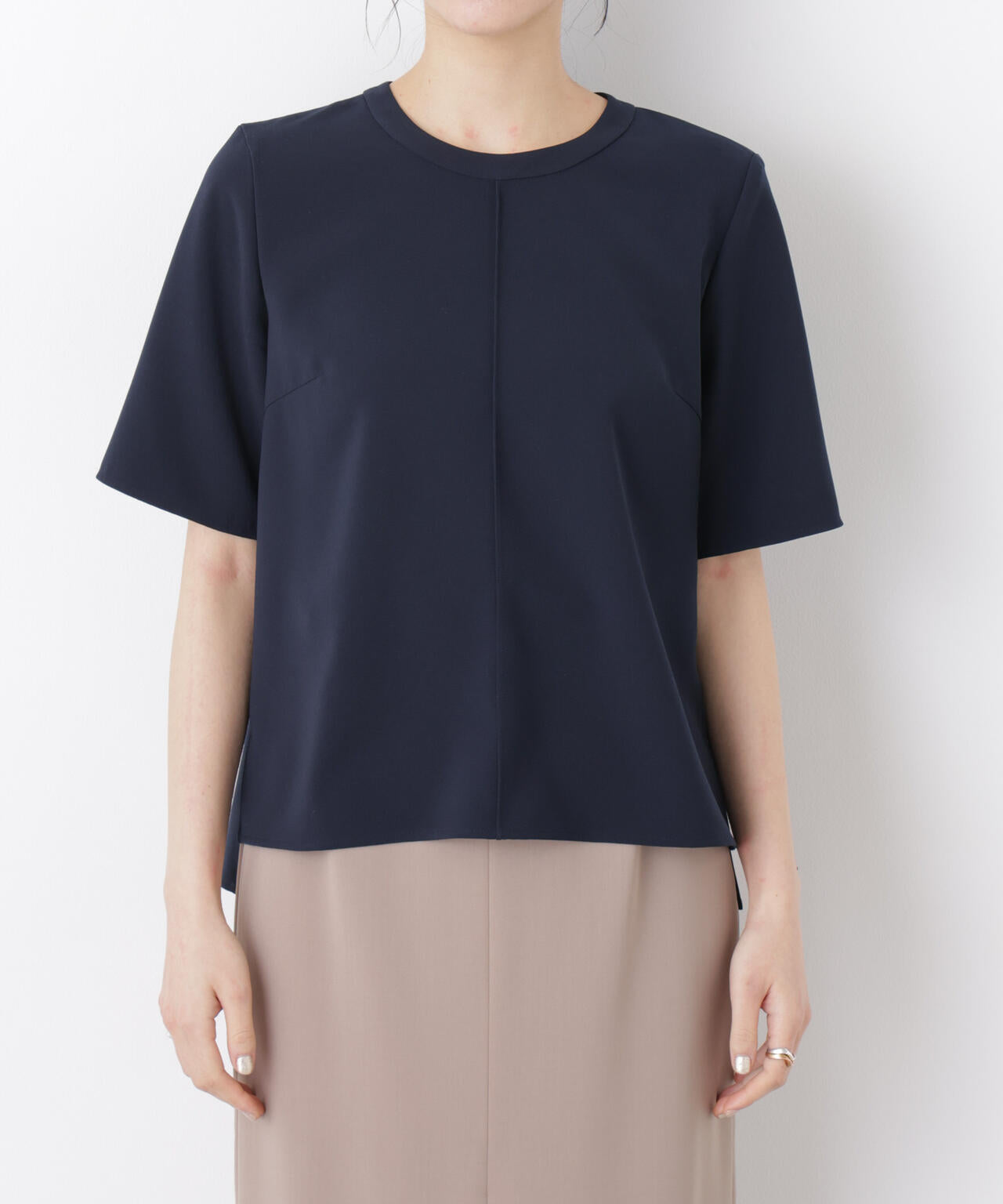 DressT/クルーネックハーフスリーブブラウス 6696121302
