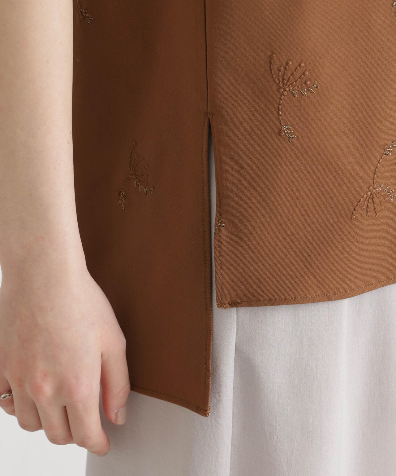 刺繍ツイルタンクブラウス(セットアップ可) 6696121306