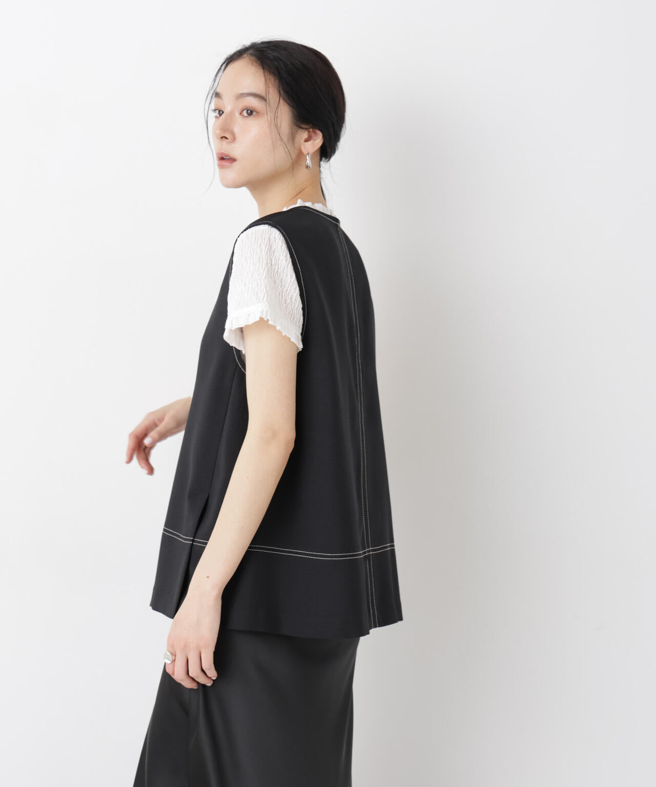 バーズアイキーネックベスト(セットアップ可) 6696121311