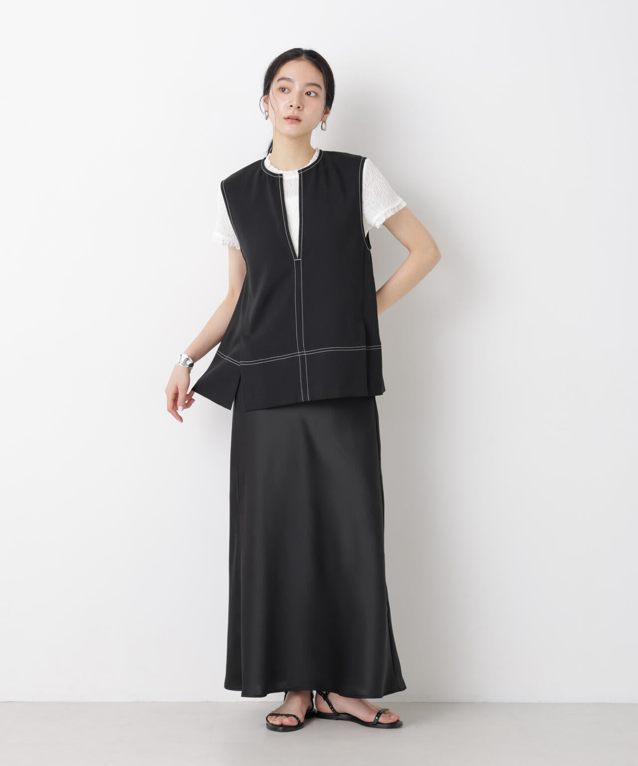 バーズアイキーネックベスト(セットアップ可) 6696121311