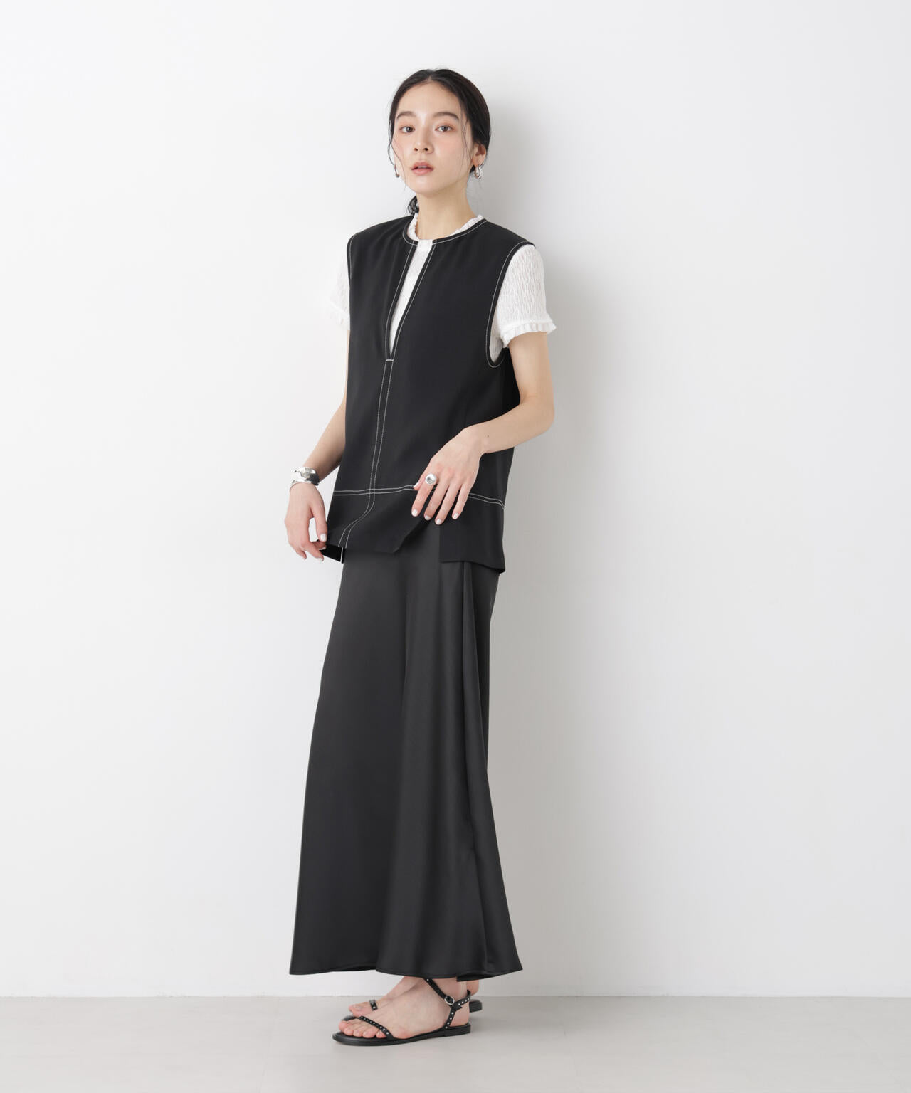 バーズアイキーネックベスト(セットアップ可) 6696121311