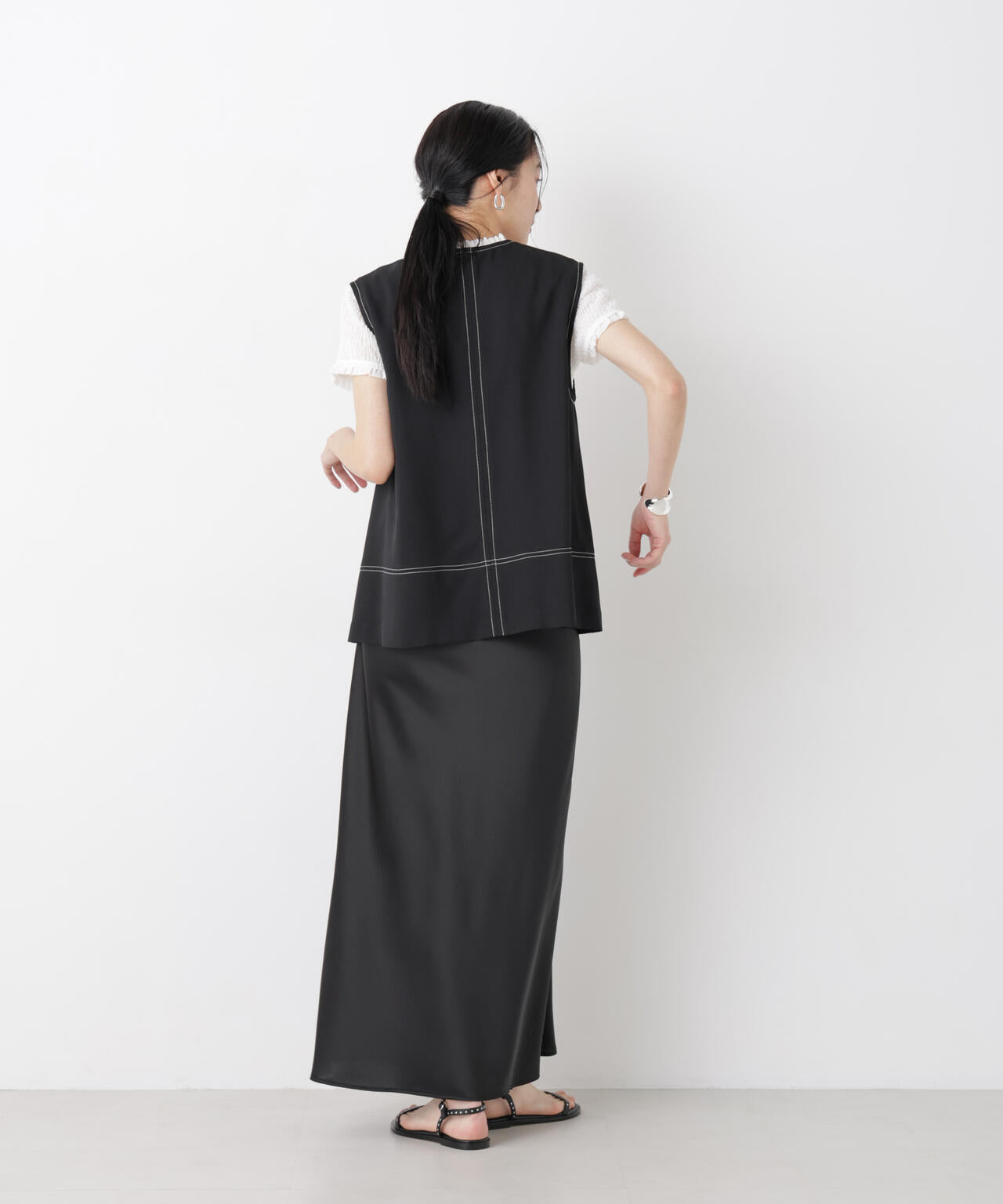 バーズアイキーネックベスト(セットアップ可) 6696121311