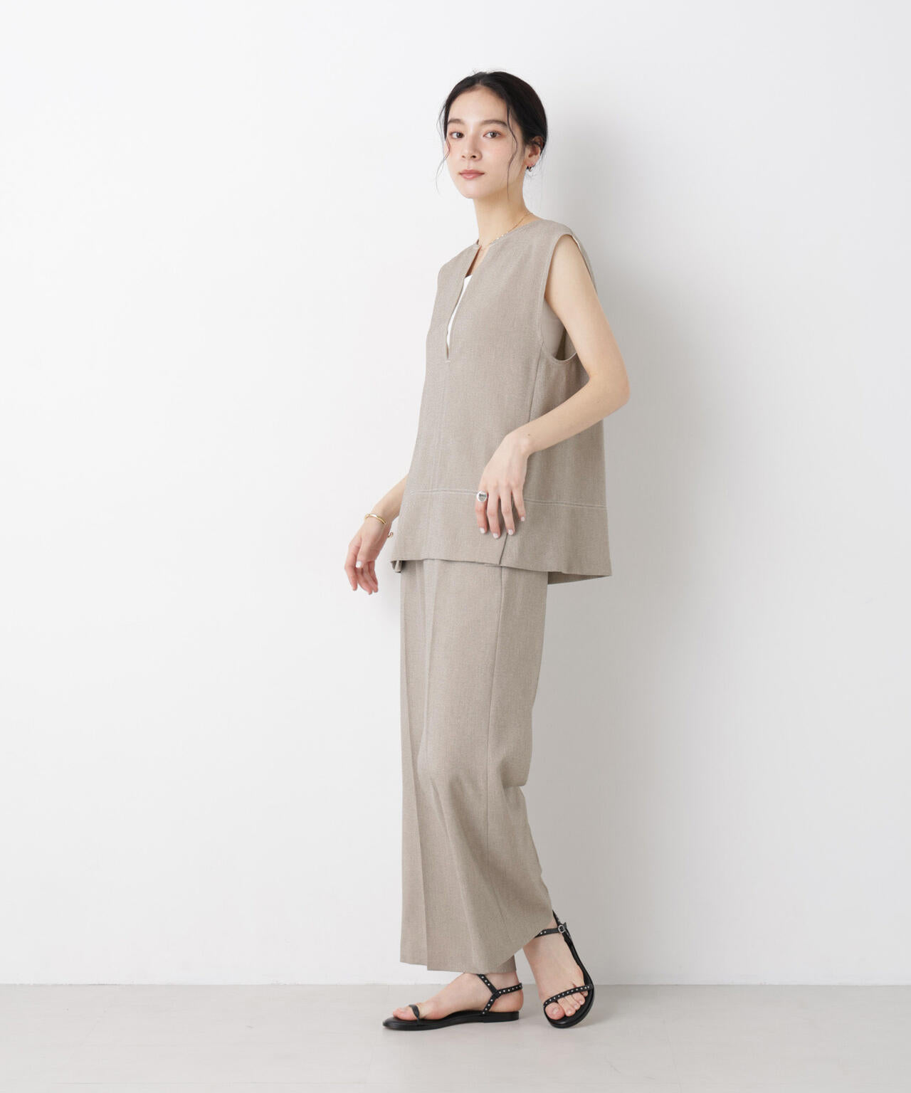 バーズアイキーネックベスト(セットアップ可) 6696121311