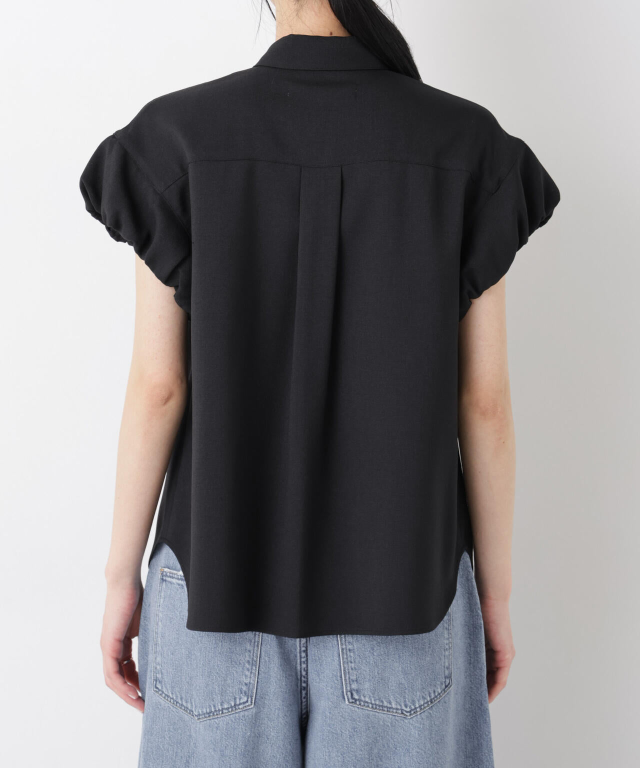 バーズアイギャザーボリュームスリーブブラウス(セットアップ可) 6696121312