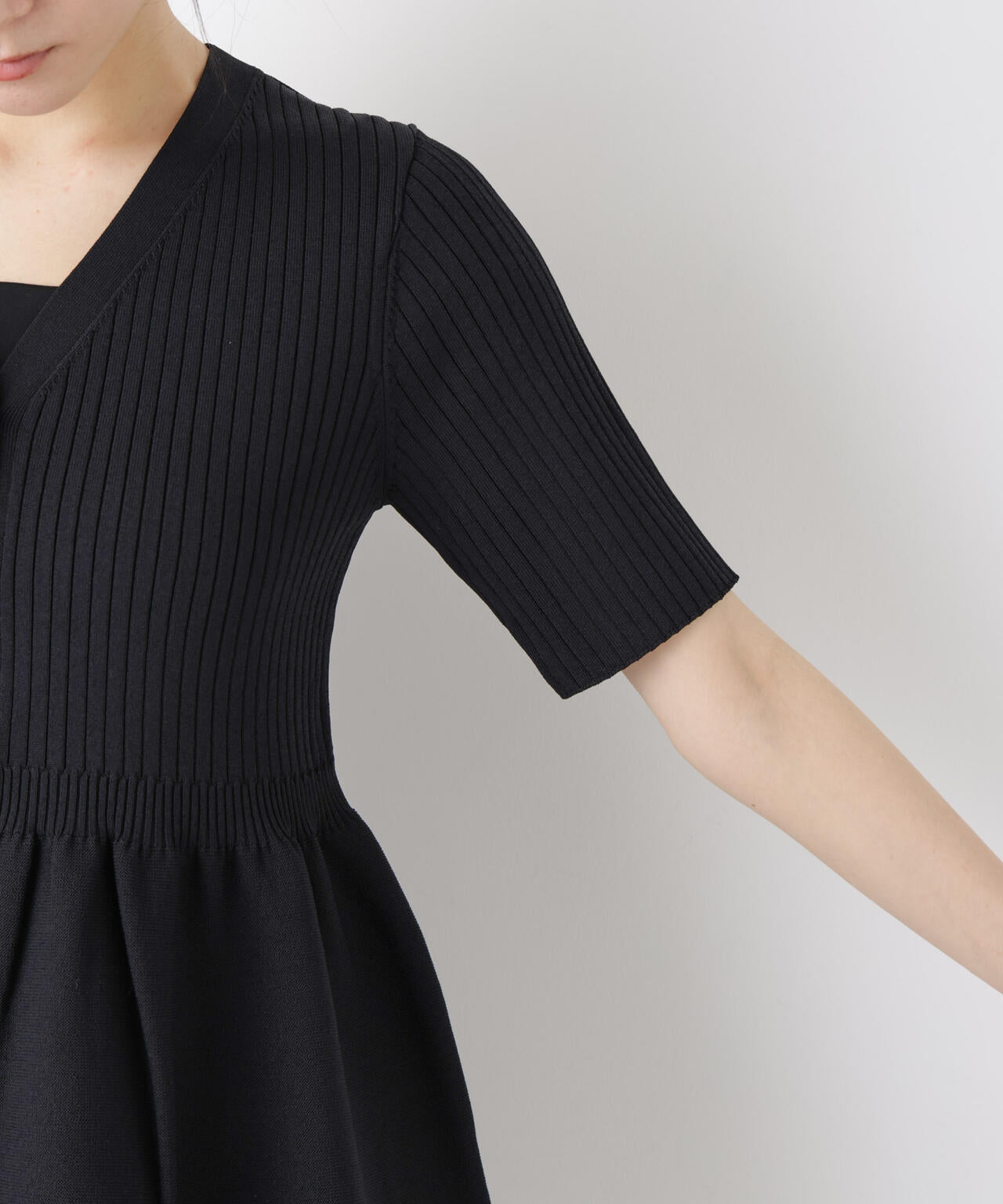 SUMMER VEIL KNIT ペプラムニットカーディガン 6696122322
