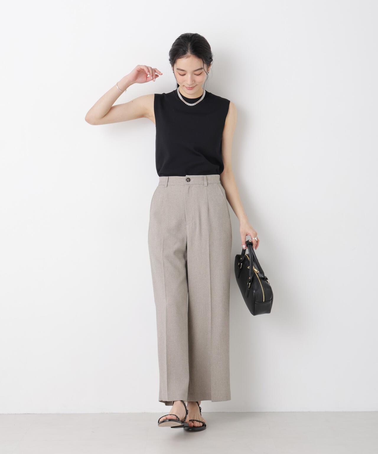 SUMMER VEIL KNIT 総針ノースリーブニット 6696122323