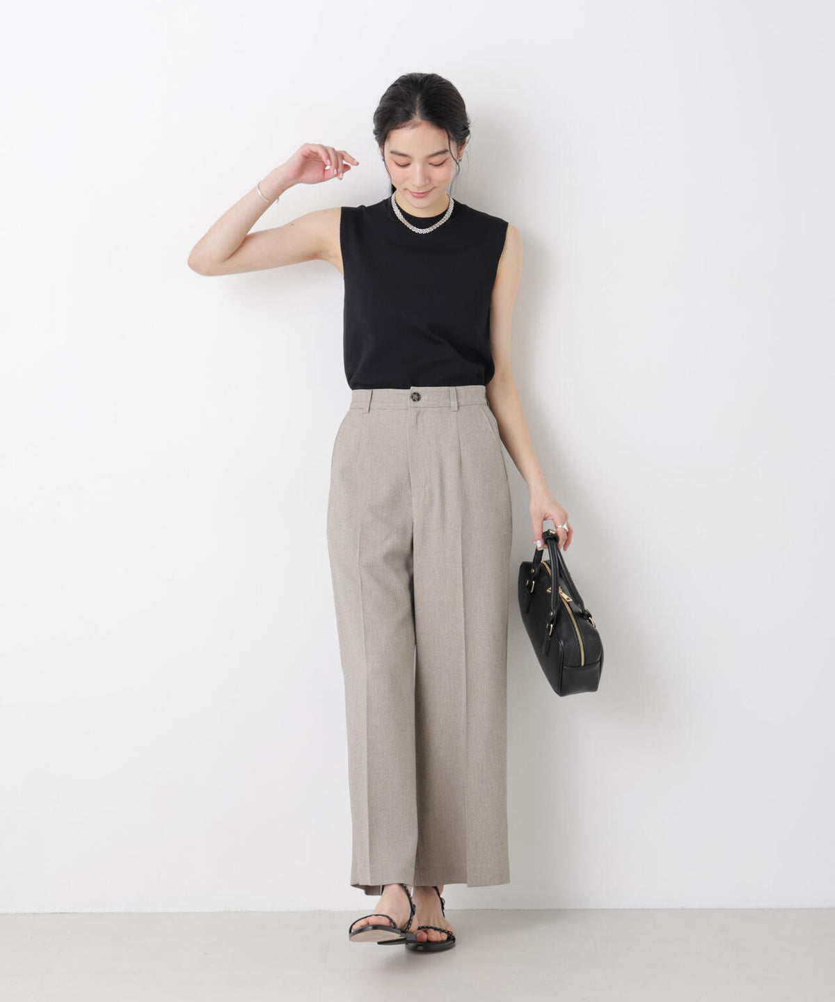 SUMMER VEIL KNIT 総針ノースリーブニット 6696122323