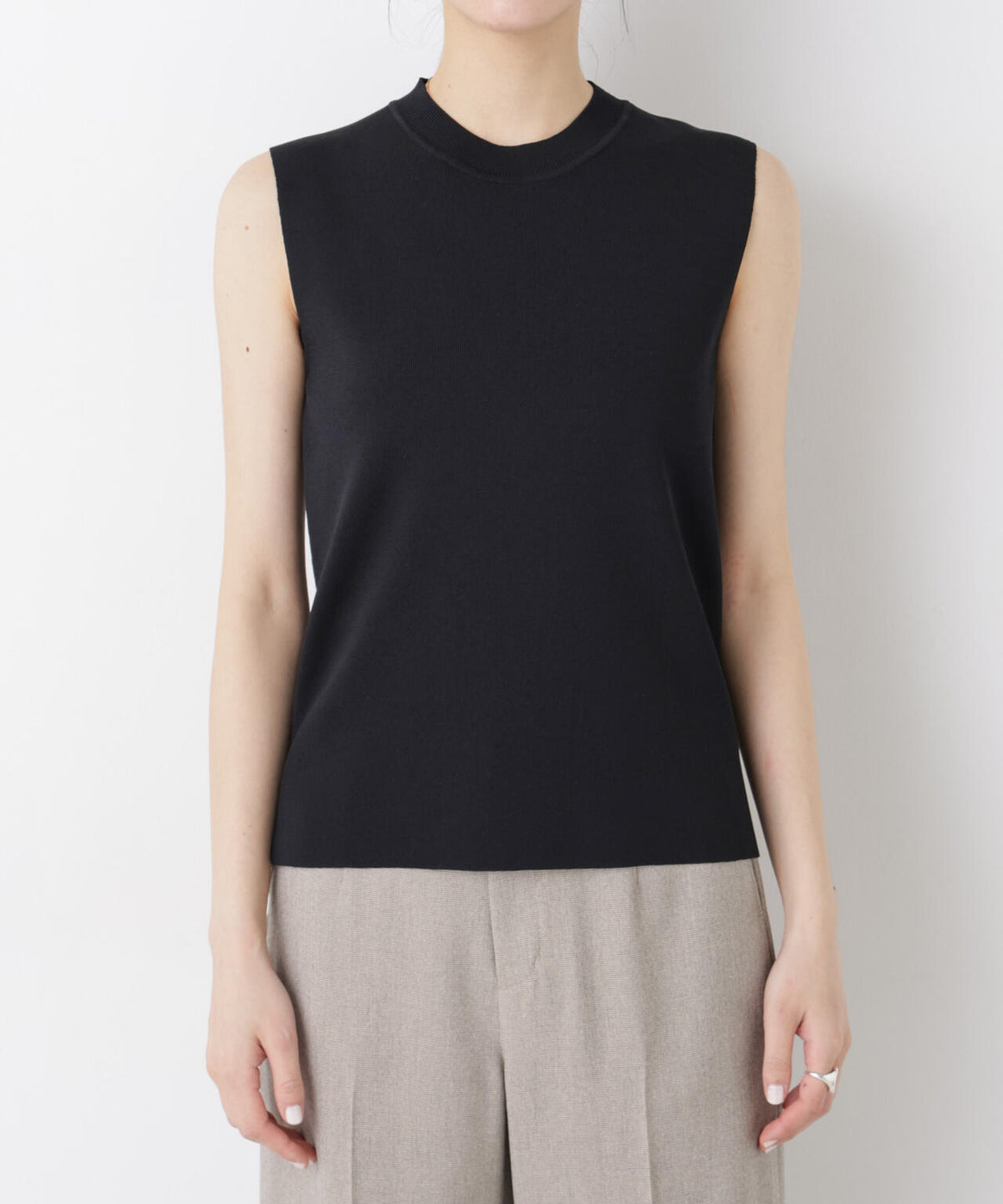 SUMMER VEIL KNIT 総針ノースリーブニット 6696122323