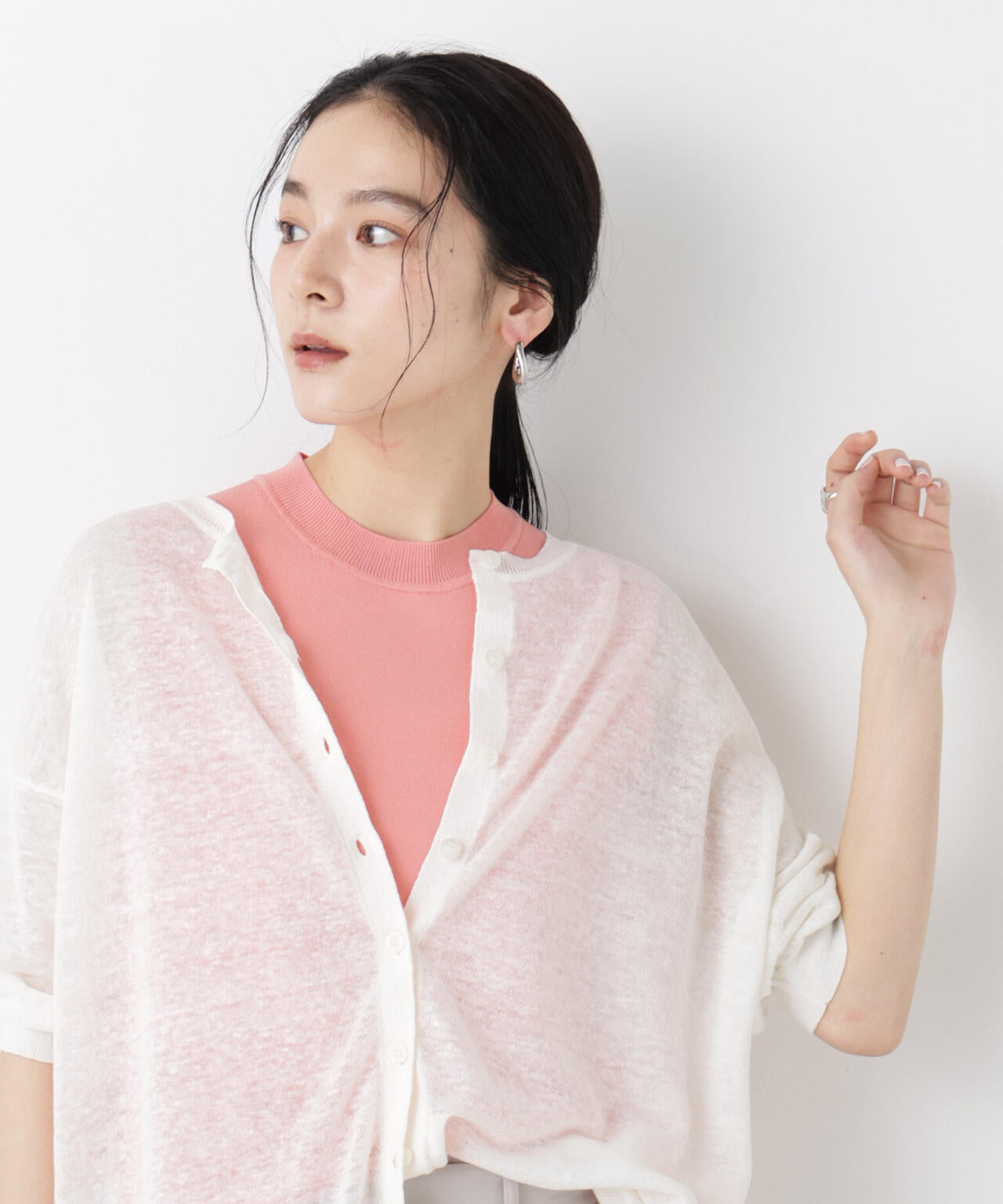 SUMMER VEIL KNIT 総針ノースリーブニット 6696122323