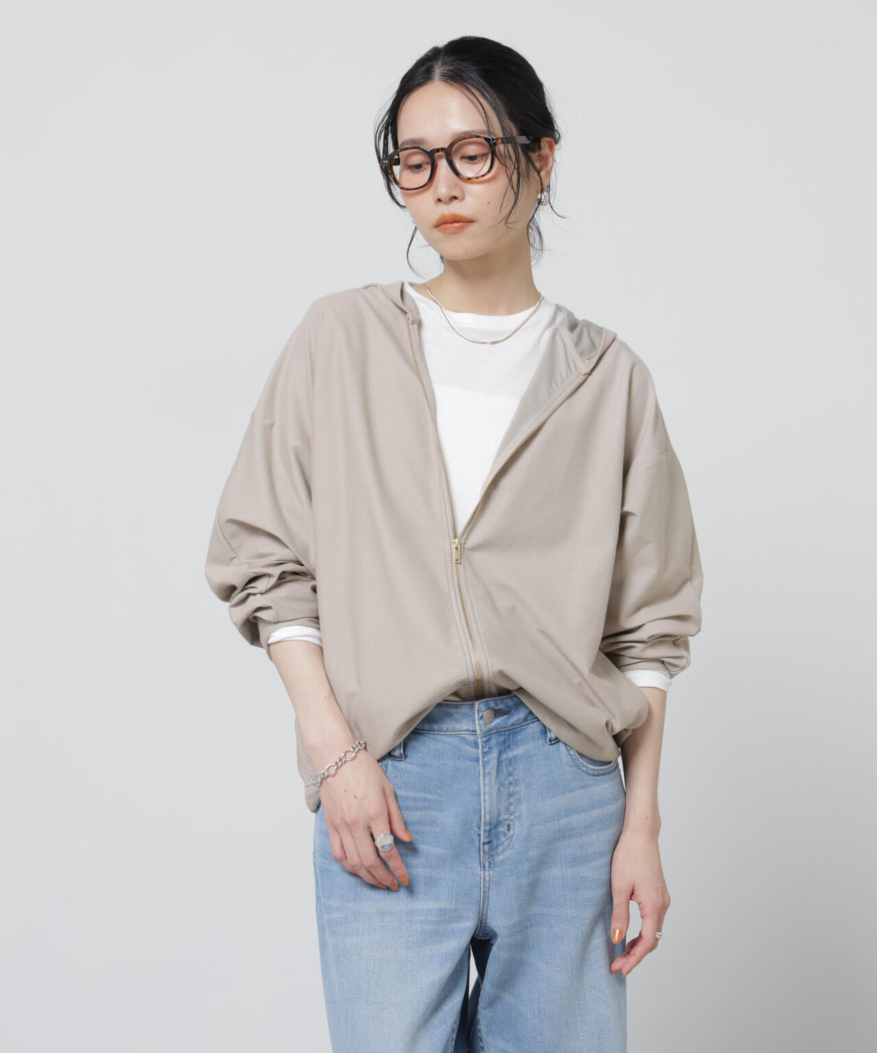 「Meaningful Continuity」coveross(R)ツイル調冷感プレーティング天竺パーカー 6696123303